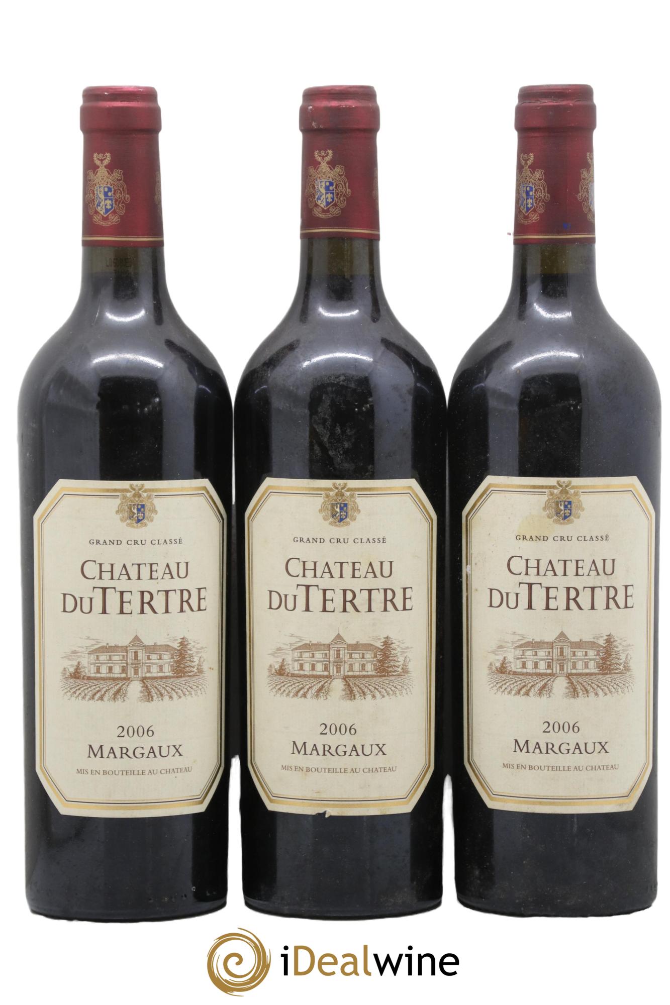 Château du Tertre 5ème Grand Cru Classé 2006 - Lotto di 3 bottiglie - 0