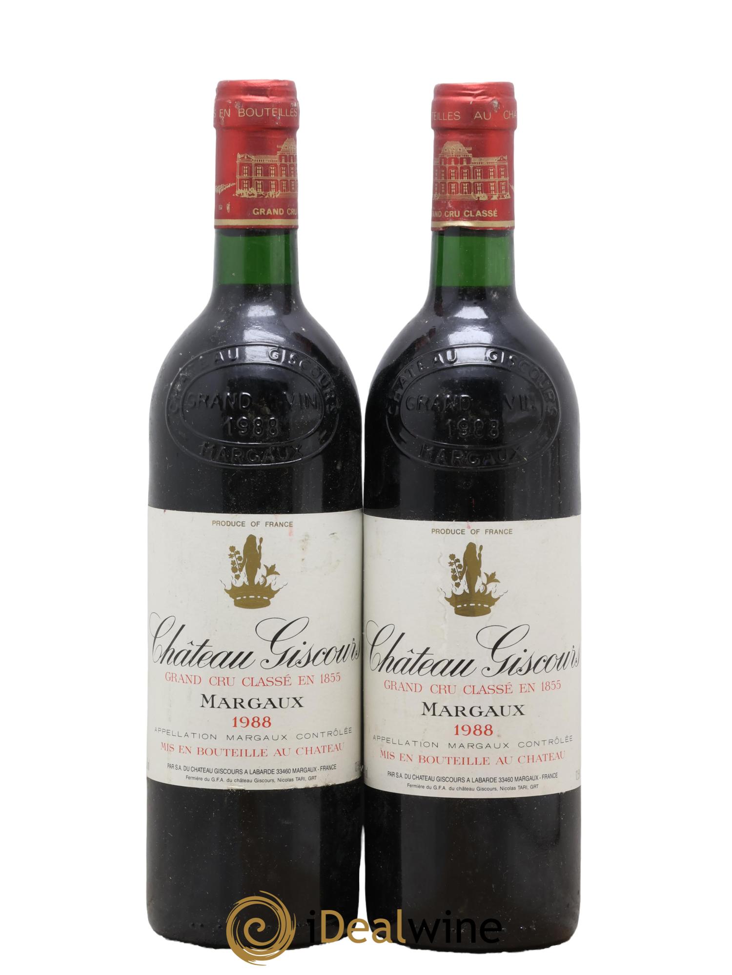 Château Giscours 3ème Grand Cru Classé 1988 - Lotto di 2 bottiglie - 0