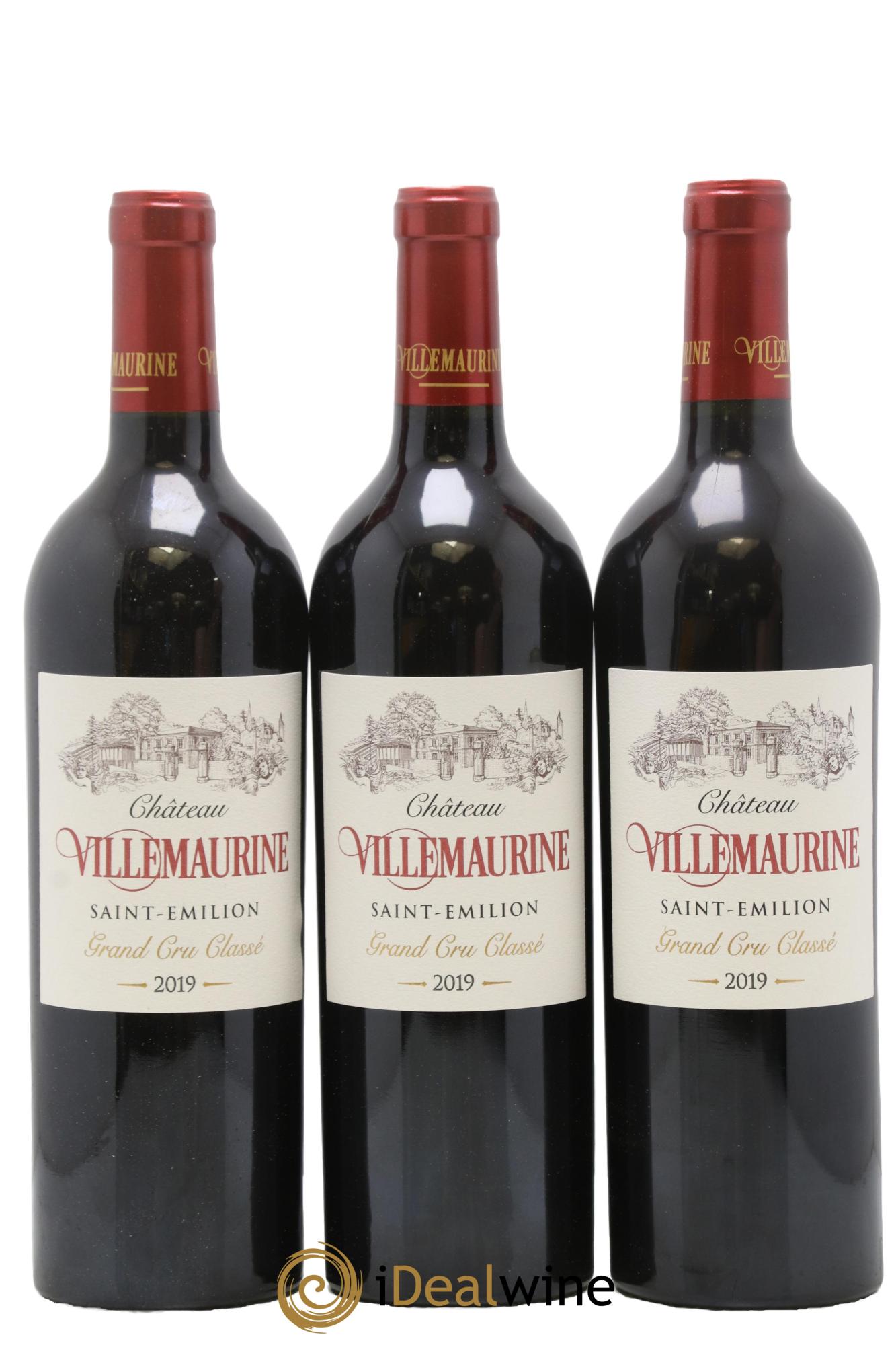 Château Villemaurine Grand Cru Classé 2019 - Lotto di 3 bottiglie - 0