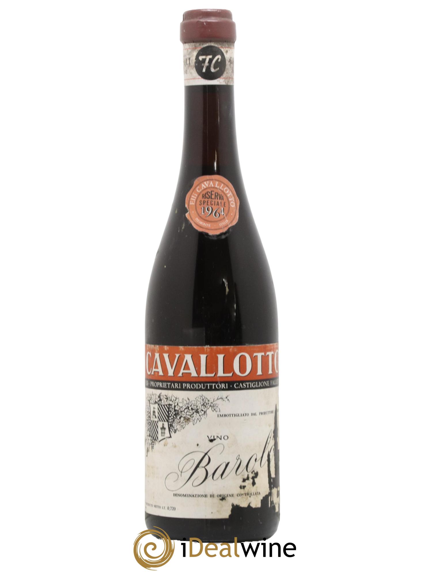 Barolo Cavallotto Riserva Speciale 1964 - Lot de 1 bouteille - 0