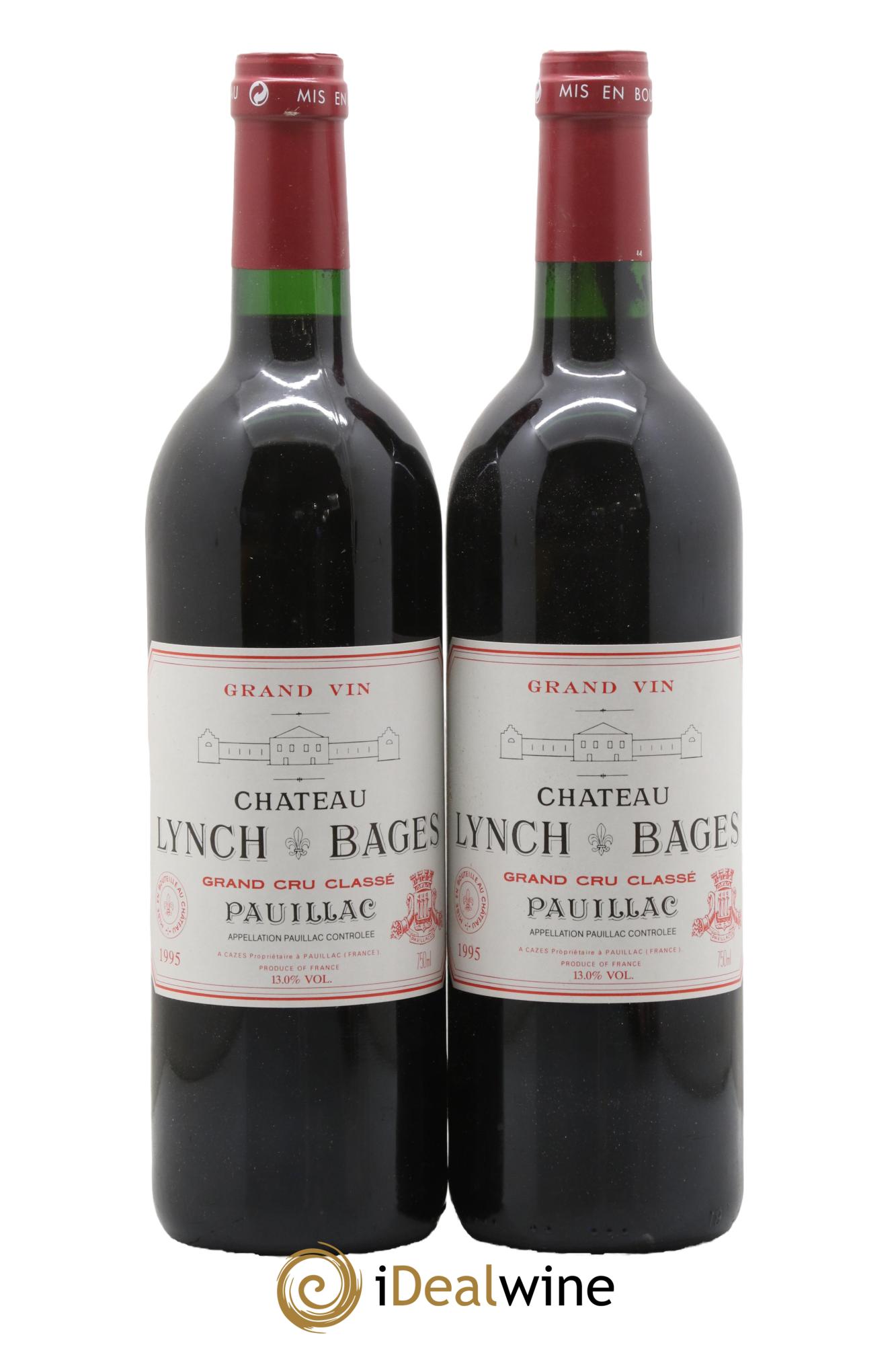 Château Lynch Bages 5ème Grand Cru Classé 1995 - Lot de 2 bouteilles - 0