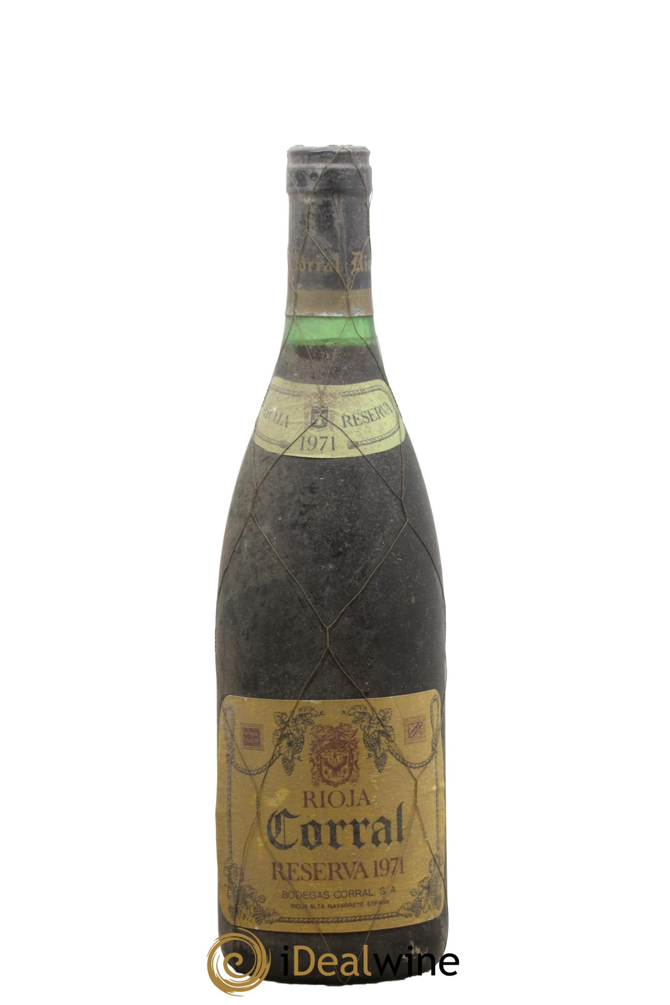 Rioja DOCA Reserva Corral Bodegas Corral 1971 - Lot de 1 bouteille - 0