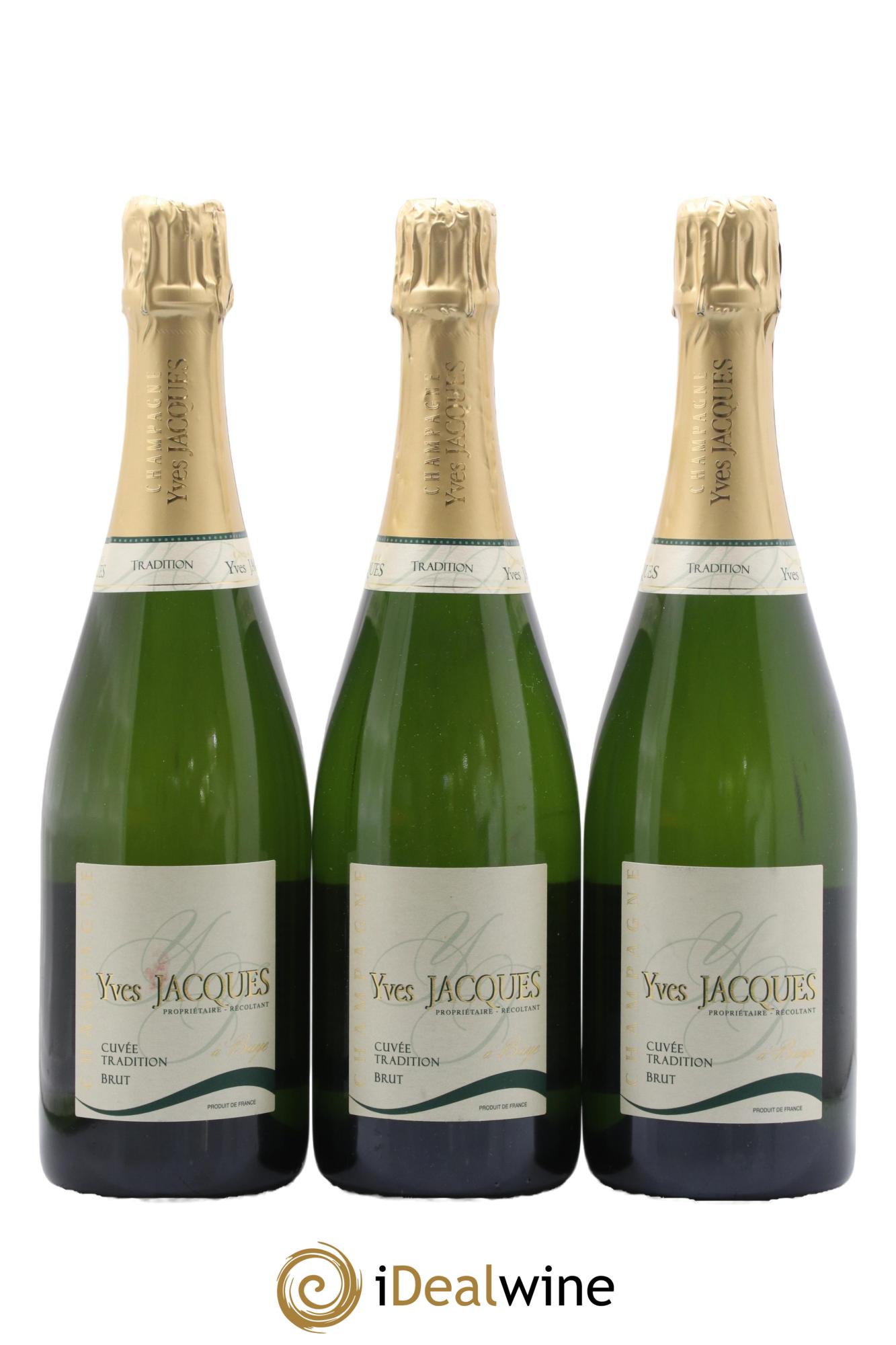 Champagne Cuvée Tradition Maison Yves Jacques 2022 - Lot de 3 bouteilles - 0