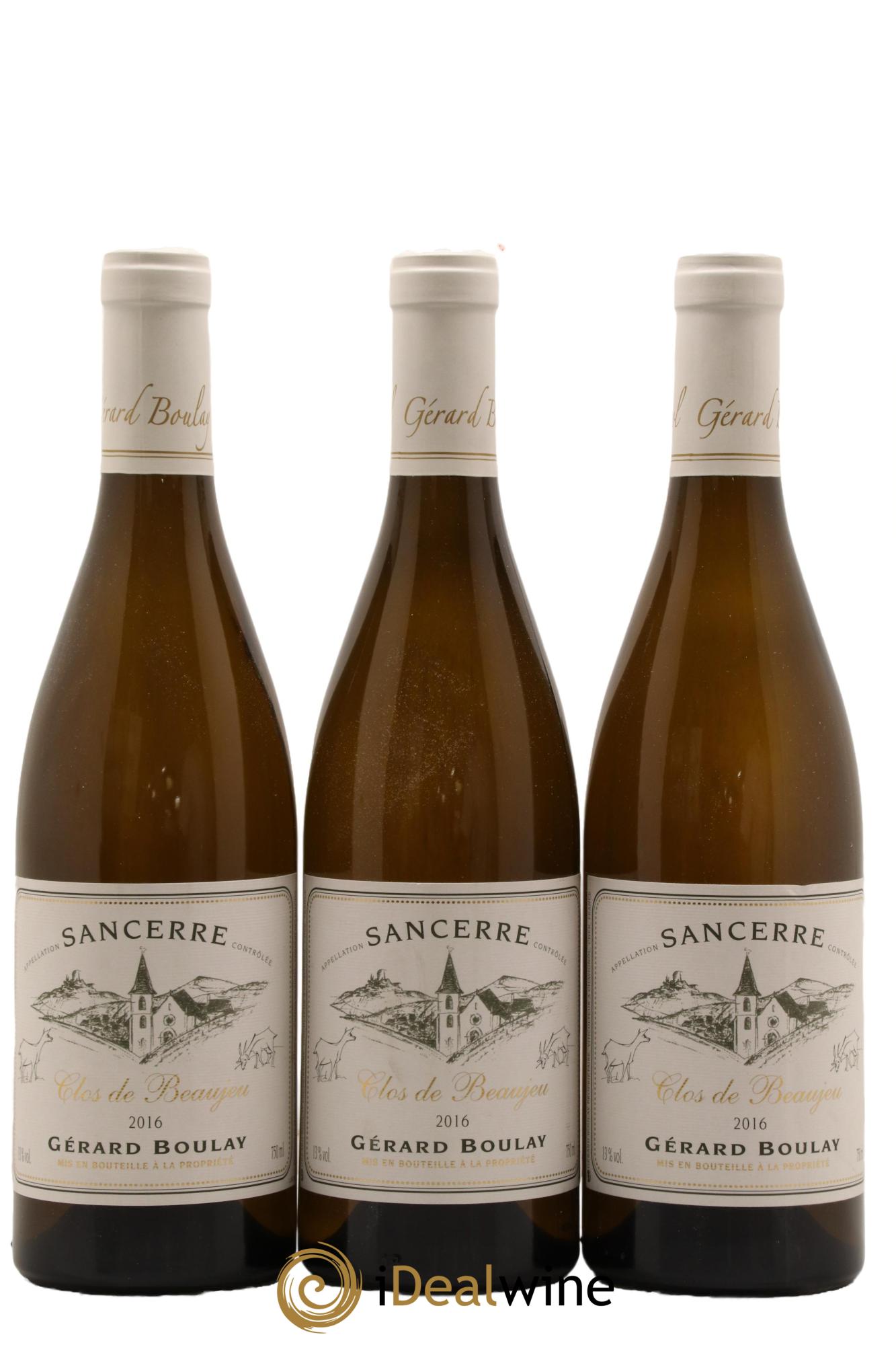 Sancerre Clos de Beaujeu Gérard Boulay 2016 - Lot de 3 bouteilles - 0