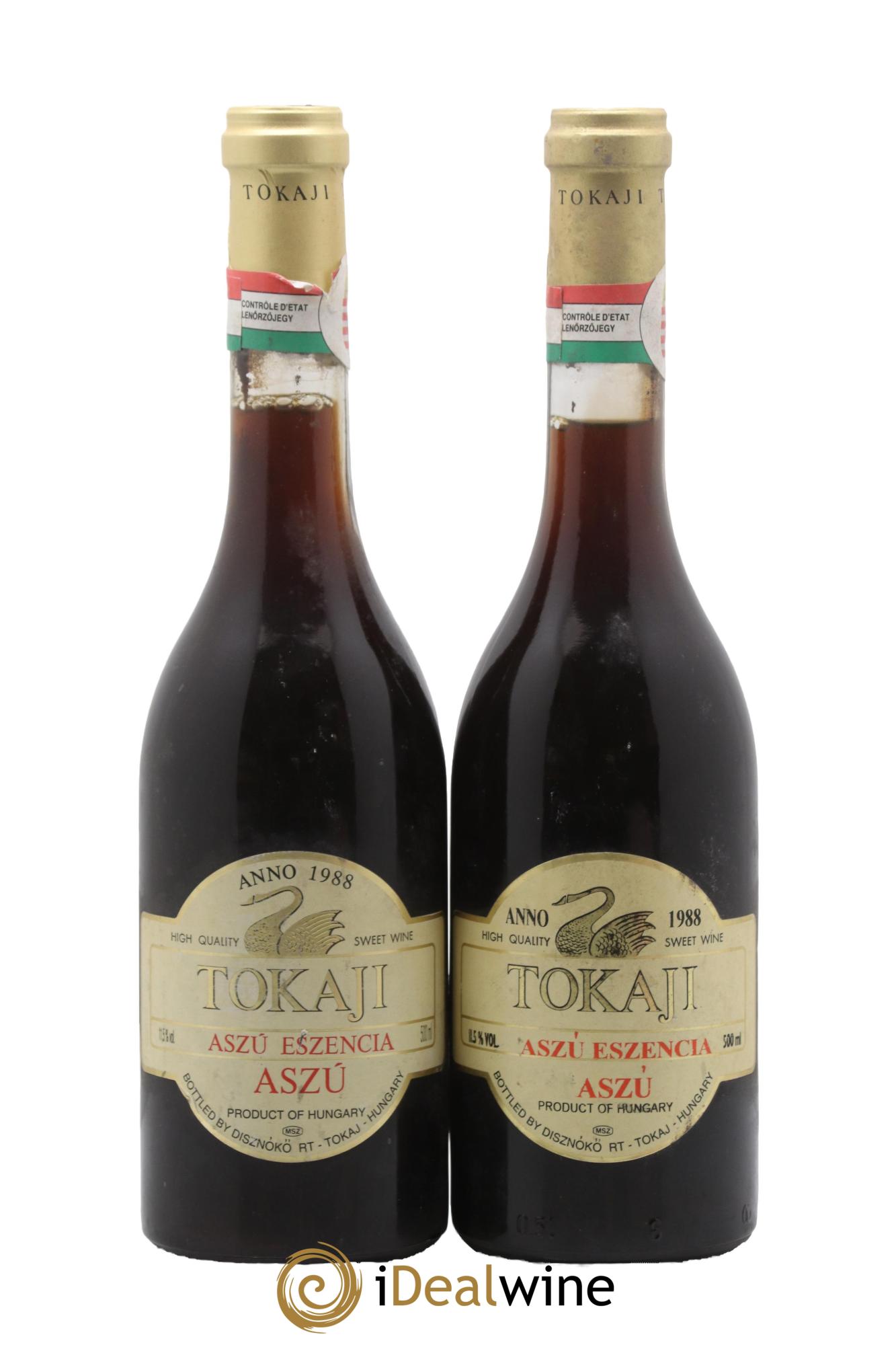 Tokaji Aszu Eszencia Disznoko (Domaine) 1988 - Lot of 2 500ml formats - 0