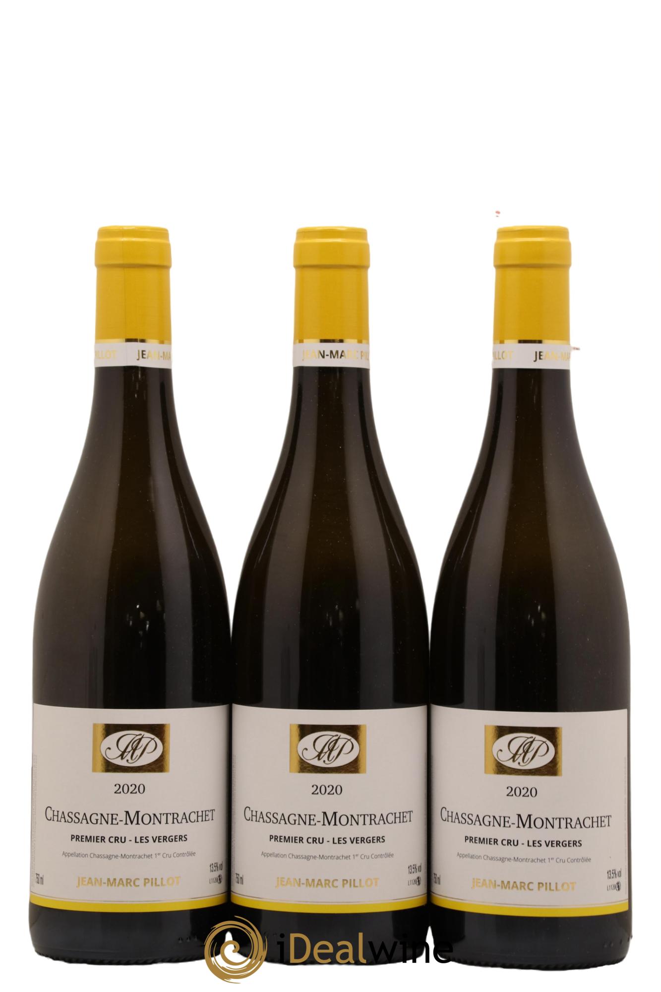 Chassagne-Montrachet 1er Cru Les Vergers Jean-Marc Pillot et Fils (Domaine) 2020 - Lot de 3 bouteilles - 0