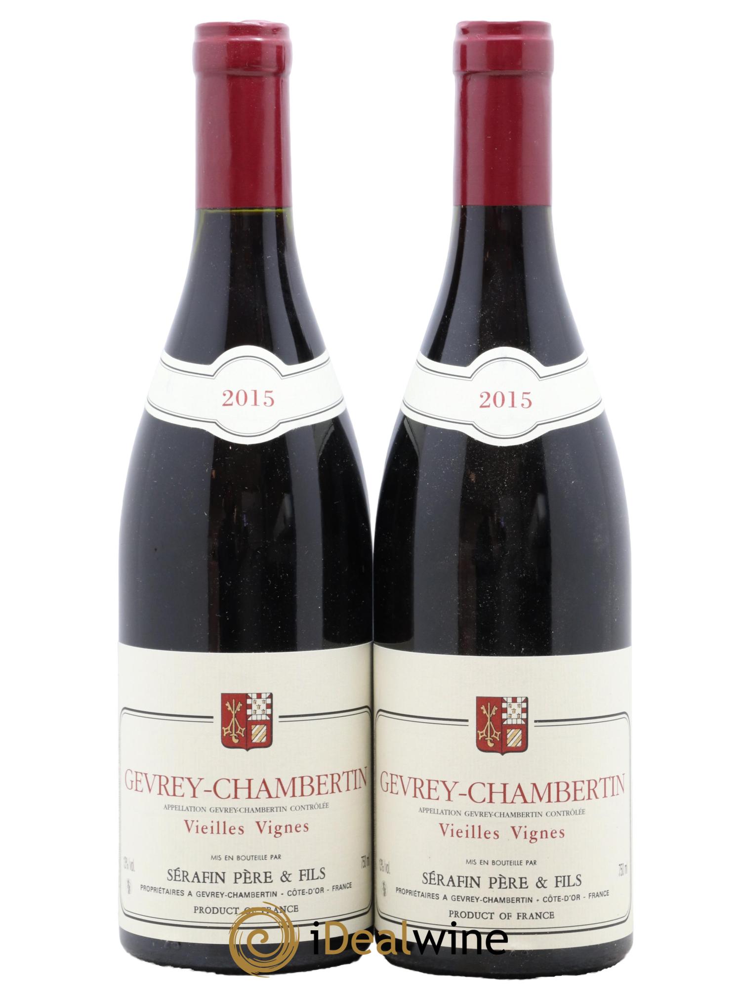Gevrey-Chambertin Vieilles Vignes Christian Sérafin Père et Fils 2015 - Lot de 2 bouteilles - 0