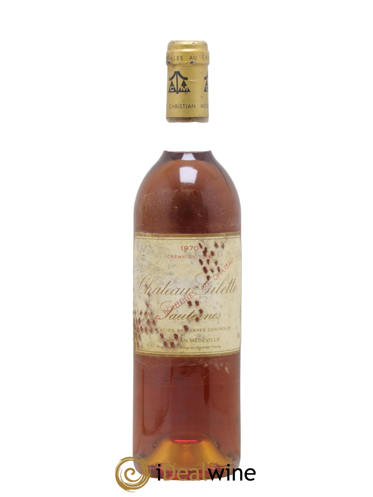 Château Gilette - Crème de Tête Grande Réserve 1970 - Lot de 1 bouteille - 0