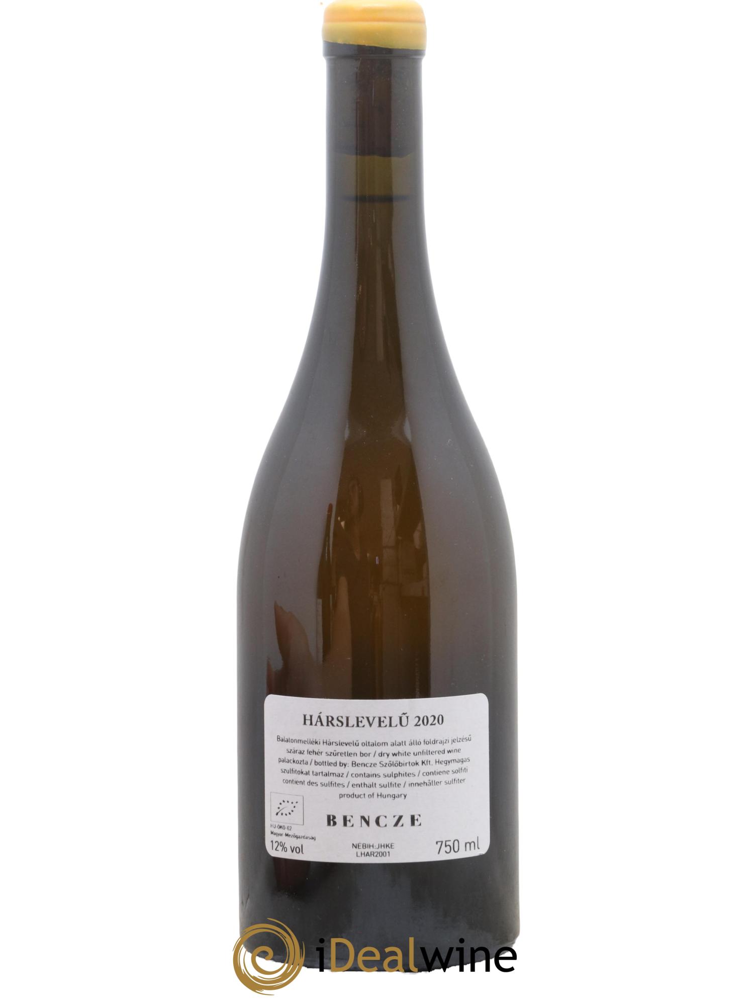 Hongrie Harslevelu Bencze Csaladi Birtok 2020 - Lot de 1 bouteille - 1