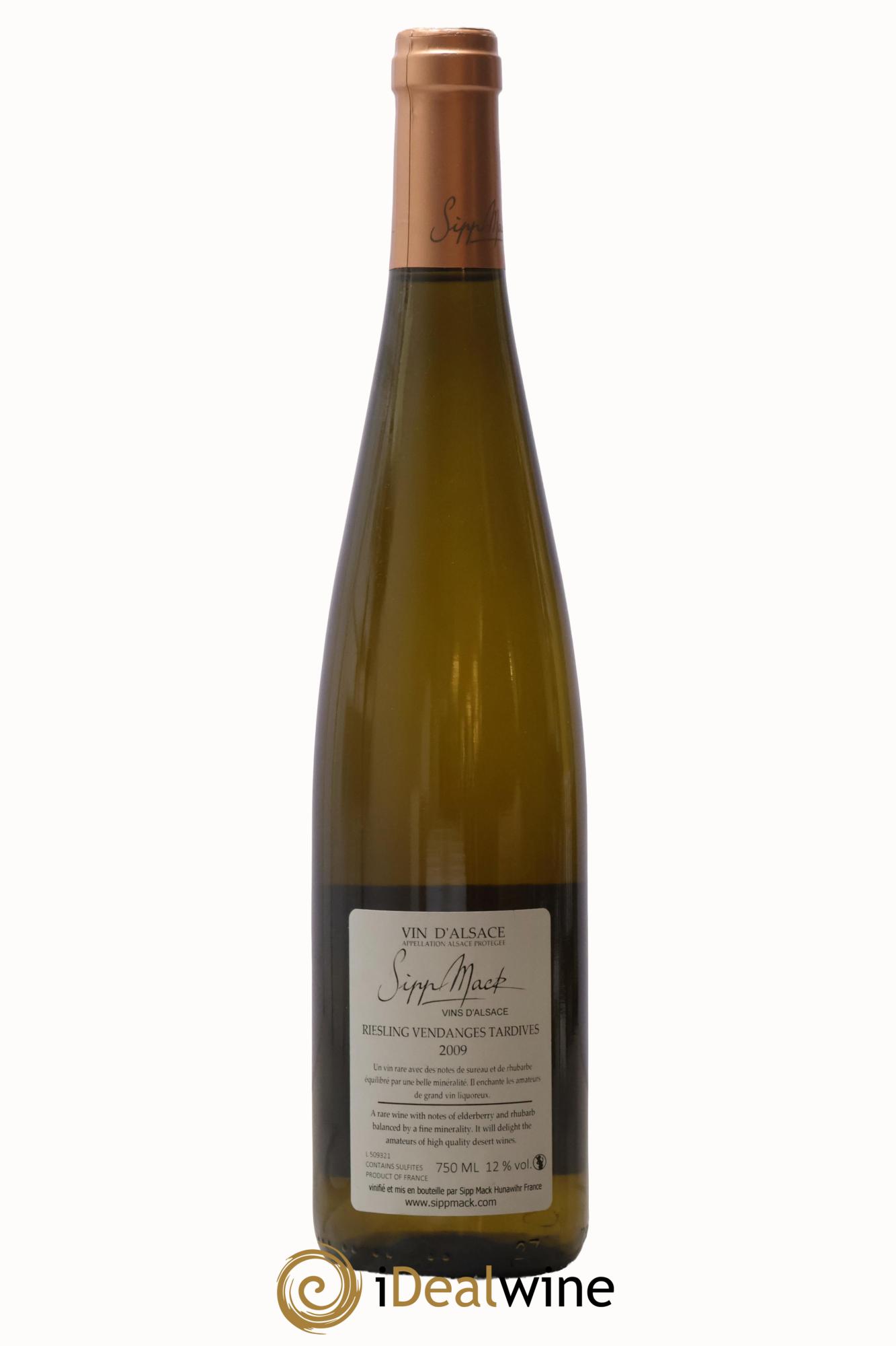 Alsace Riesling Vendanges Tardives Sipp Mack 2009 - Posten von 1 Flasche - 1