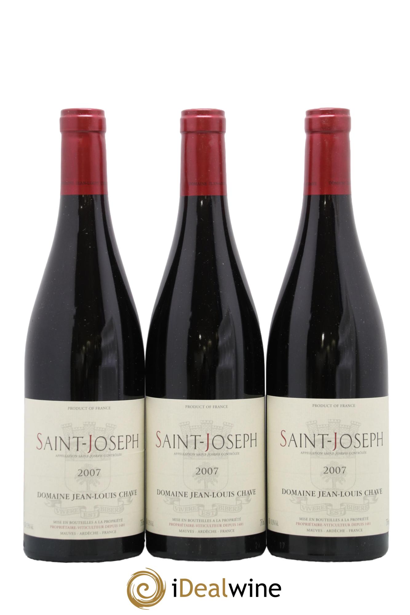 Saint-Joseph Jean-Louis Chave 2007 - Lot de 3 bouteilles - 0