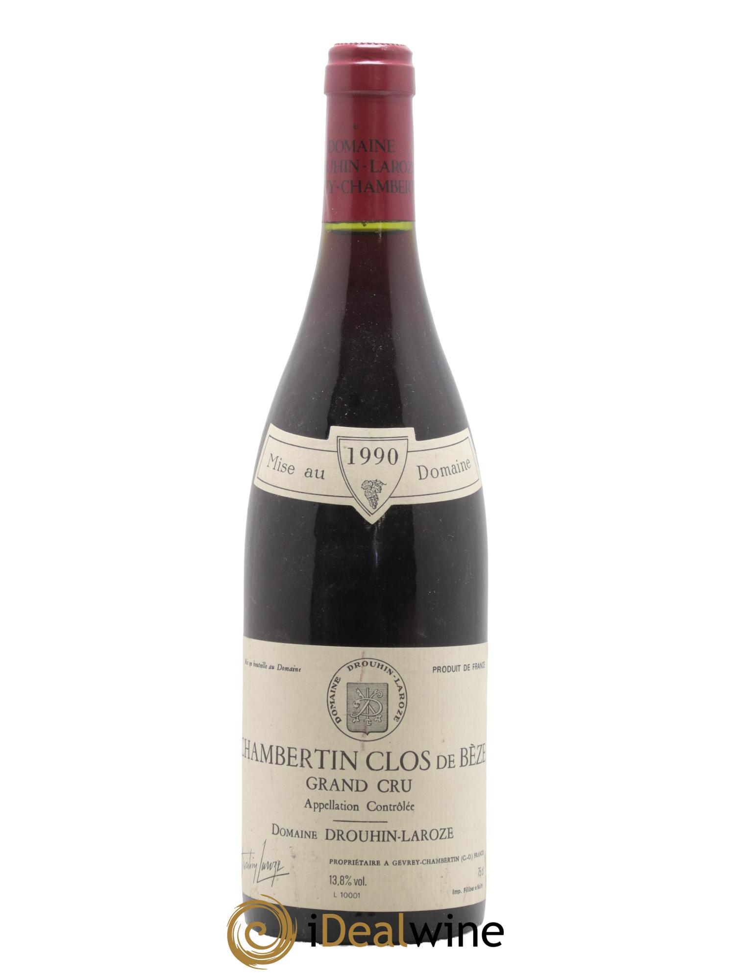 Chambertin Clos de Bèze Grand Cru Domaine Drouhin-Laroze 1990 - Posten von 1 Flasche - 0