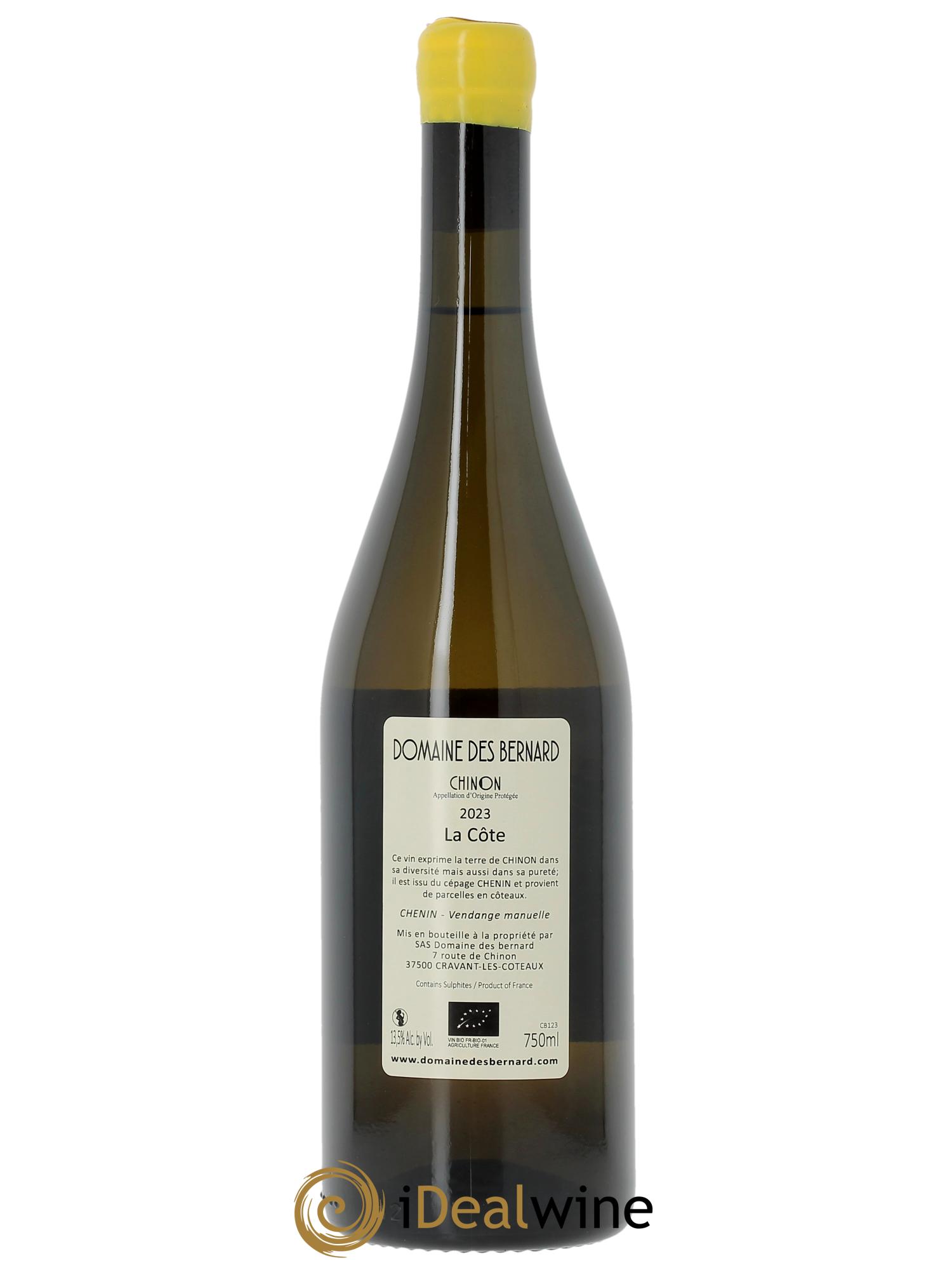 Chinon La Côte Domaine des Bernard  2023 - Lot de 1 bouteille - 1