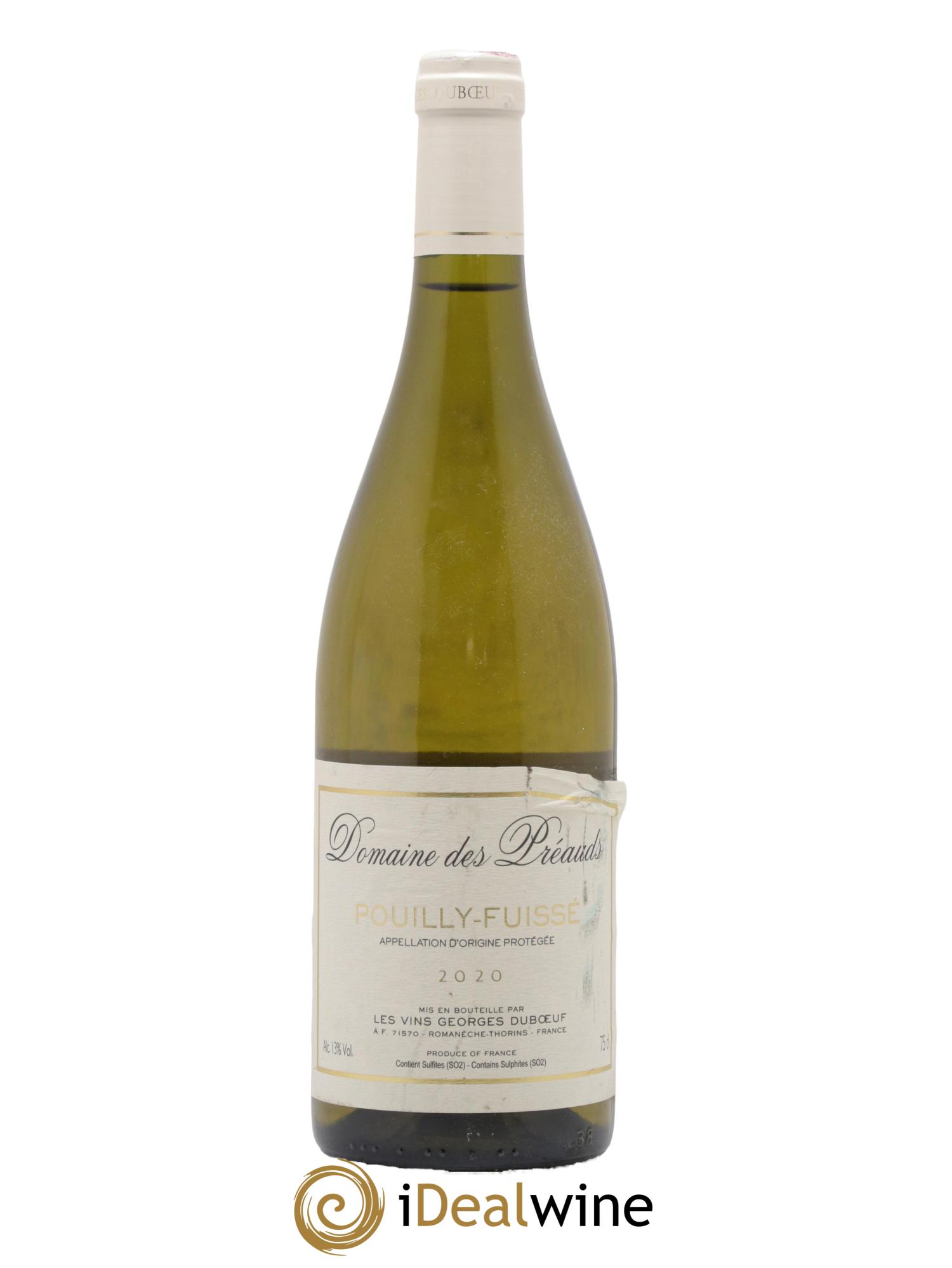 Pouilly-Fuissé Domaine des Preauds 2020 - Lot de 1 bouteille - 0