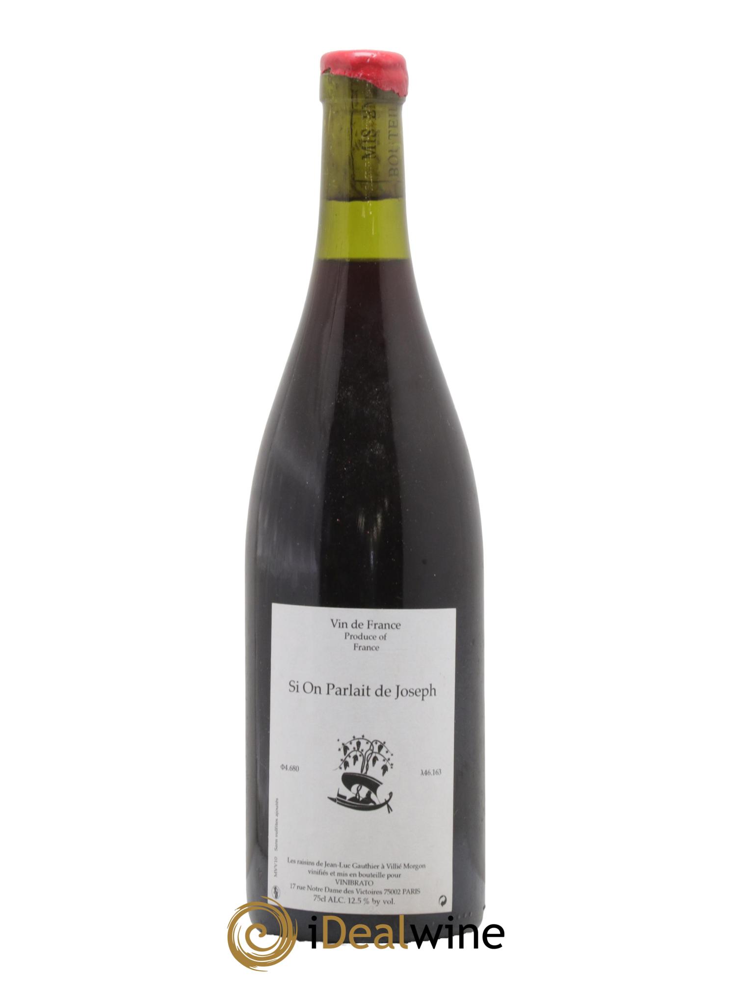 Vin de France Si On Parlait de Joseph Domaine Jean-Marc Brignot 2010 - Lot de 1 bouteille - 0