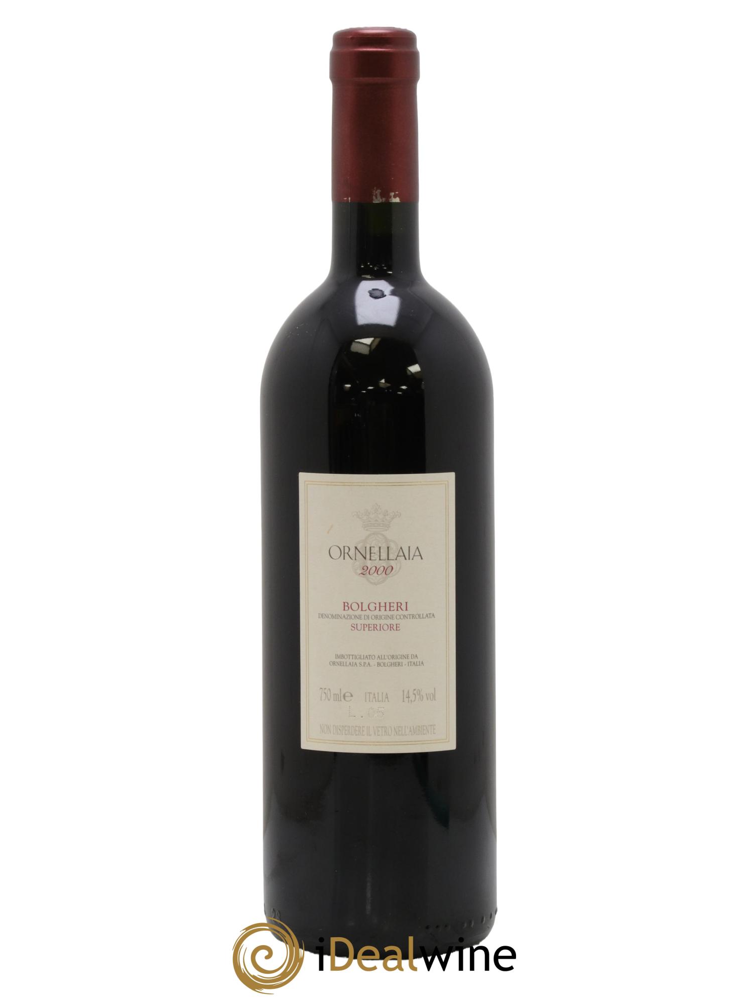 Bolgheri DOC Superiore Ornellaia Tenuta Dell'Ornellaia - Frescobaldi 2000 - Posten von 1 Flasche - 1