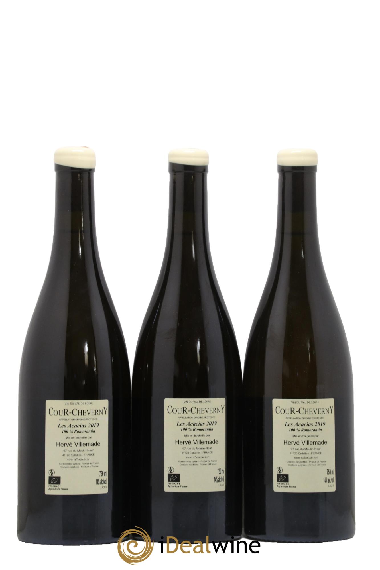 Cour-Cheverny Les Acacias Herve Villemade 2019 - Lot de 3 bouteilles - 1