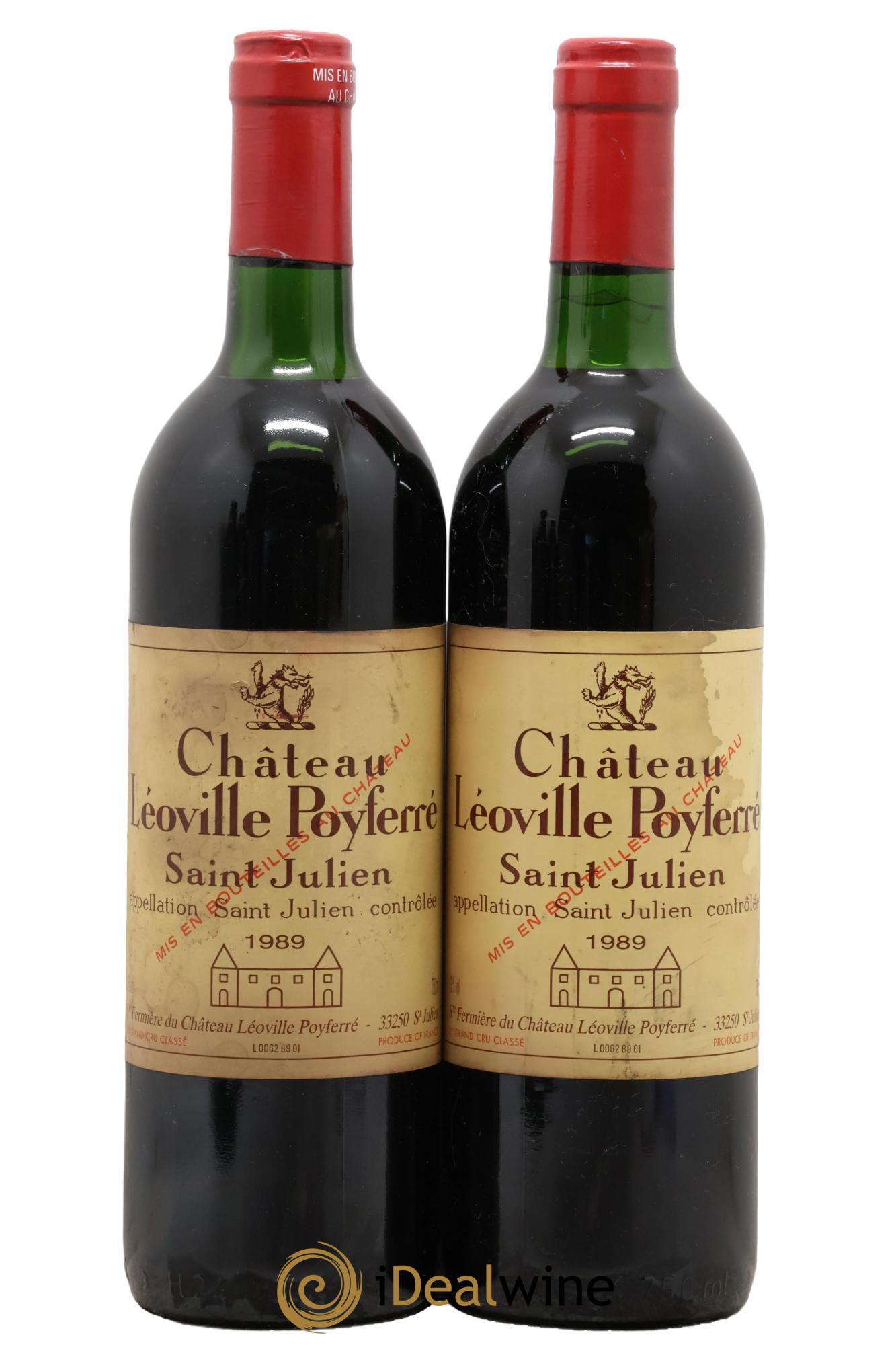 Château Léoville Poyferré 2ème Grand Cru Classé 1989 - Posten von 2 Flaschen - 0