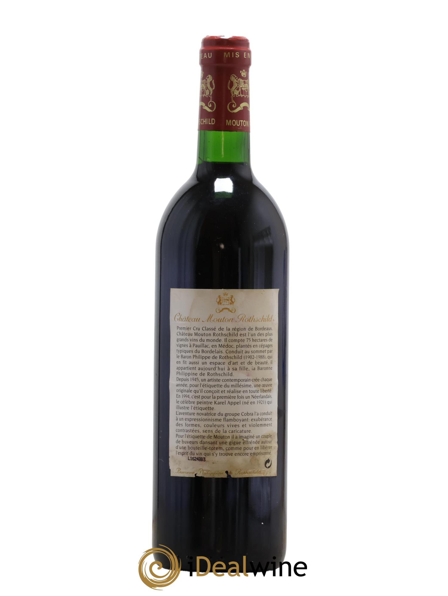 Château Mouton Rothschild 1er Grand Cru Classé 1994 - Lot de 1 bouteille - 1