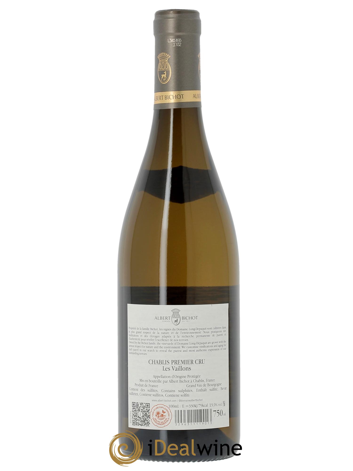 Chablis 1er Cru Vaillons Long Depaquit - Albert Bichot (Domaine)  2023 - Lot de 1 bouteille - 1