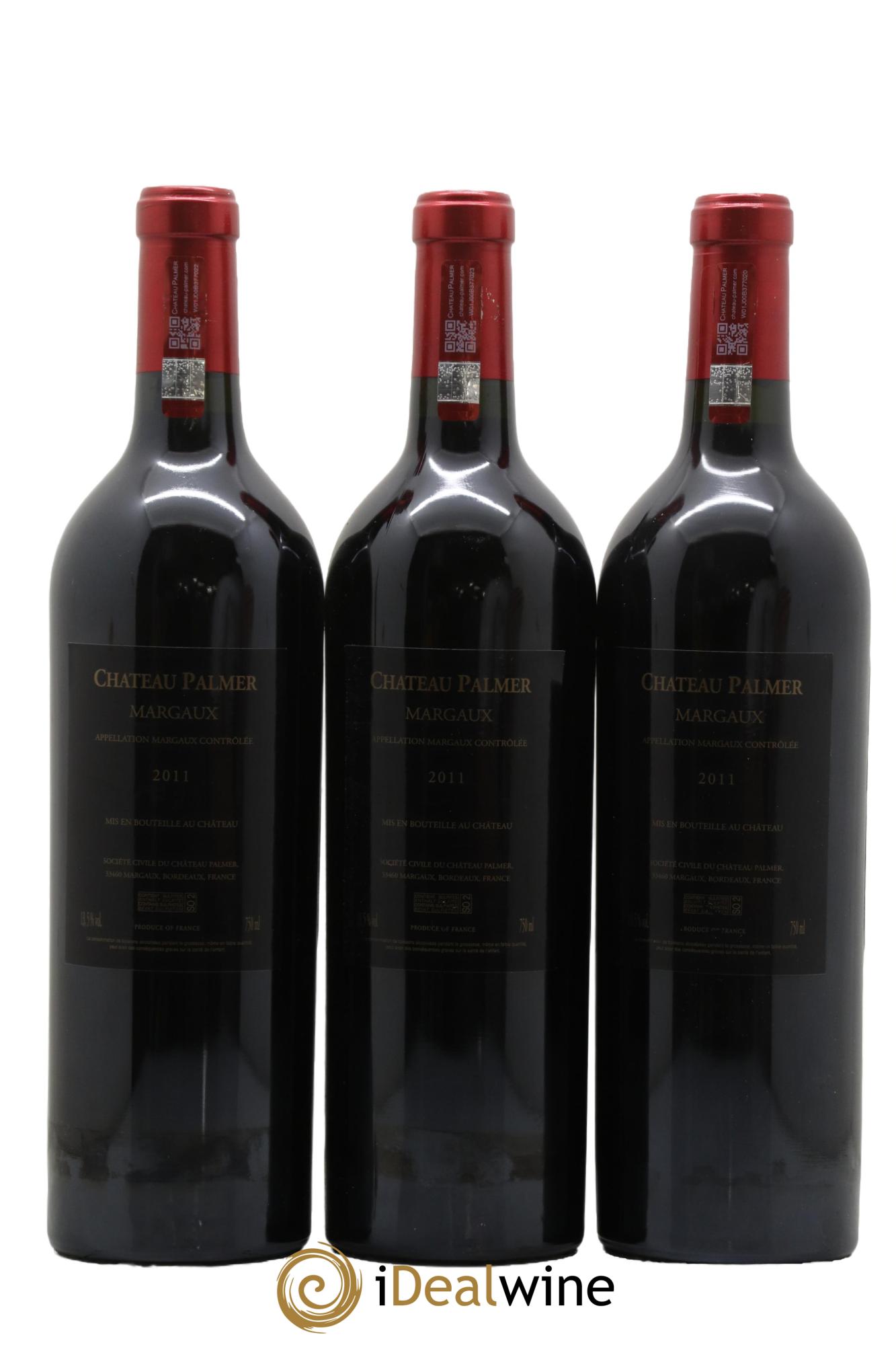 Château Palmer 3ème Grand Cru Classé 2011 - Lot de 3 bouteilles - 1