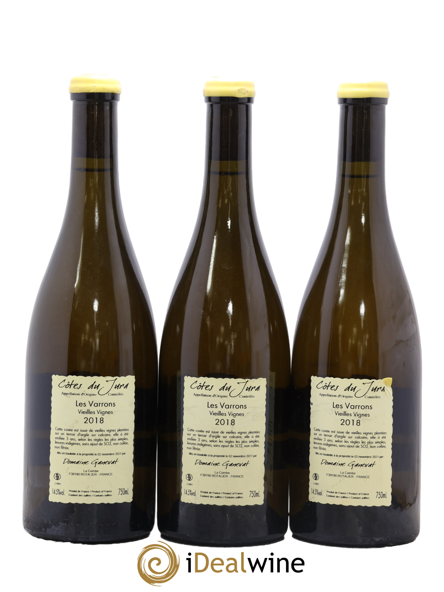 Côtes du Jura Les Varrons Vieilles Vignes Jean-François Ganevat (Domaine) 2018 - Lot of 3 bottles - 1