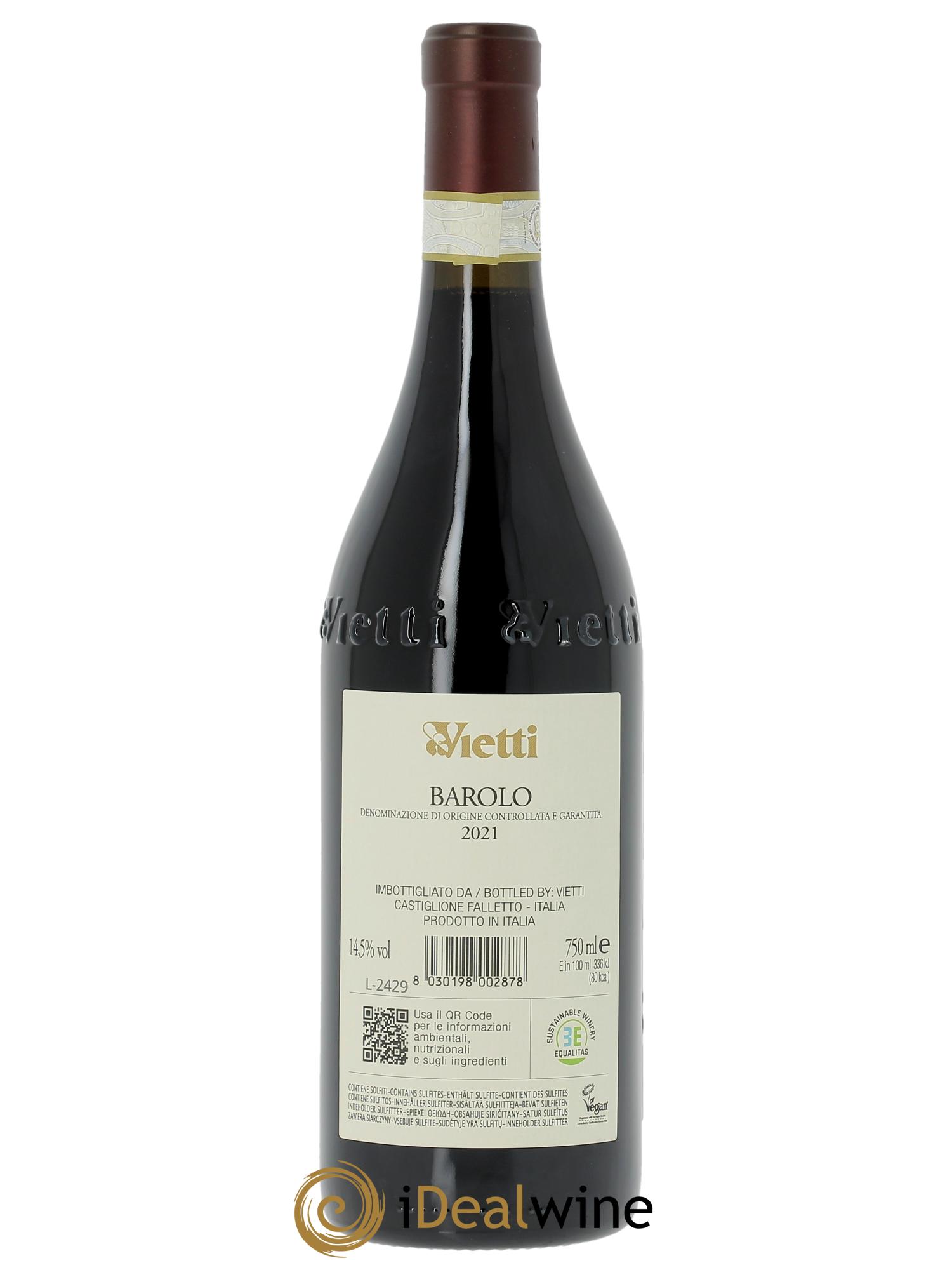 Barolo DOCG Vietti 2021 - Lot of 1 bottle - 1
