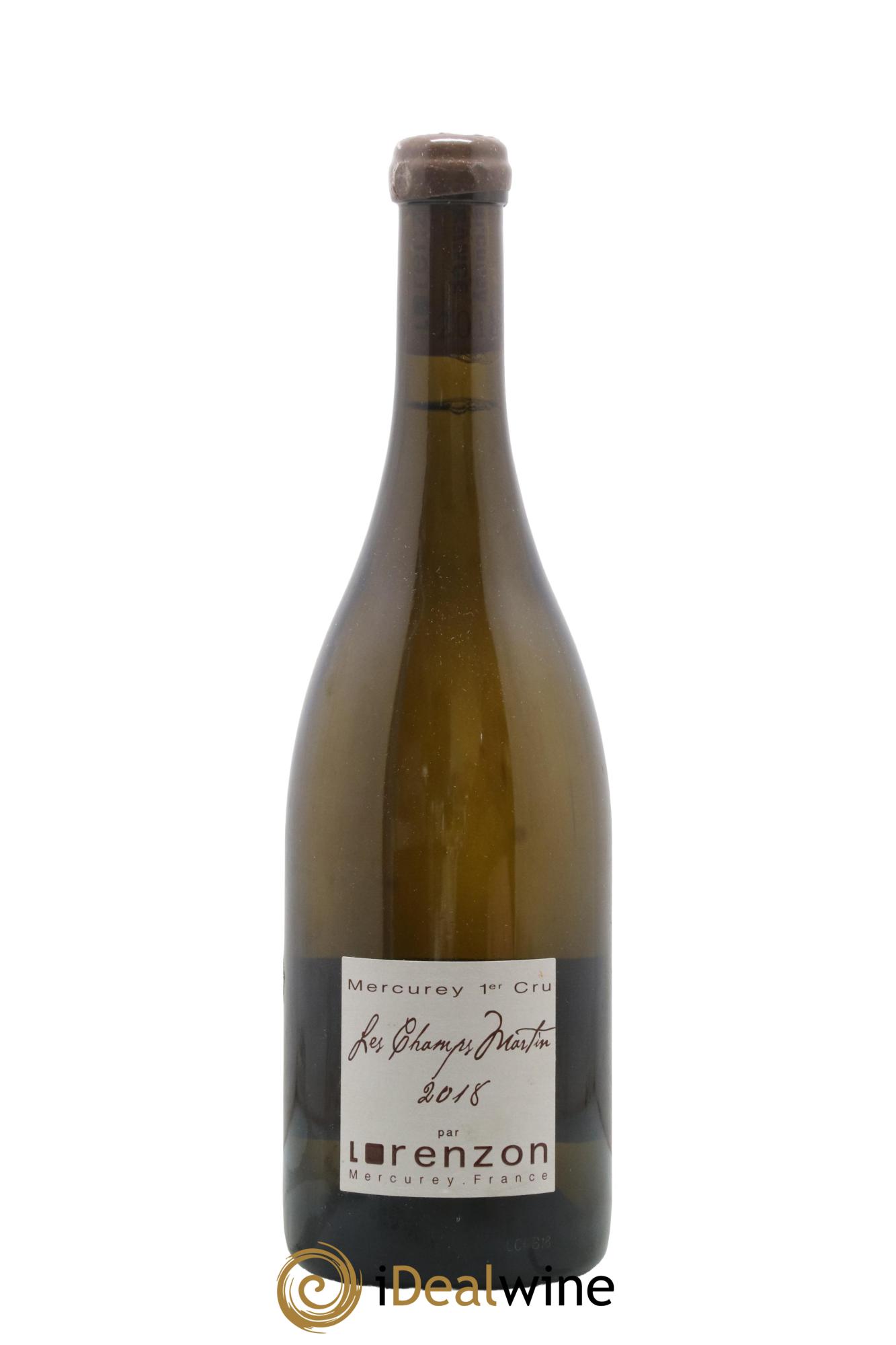 Mercurey 1er Cru Les Champs Martin Bruno Lorenzon 2018 - Lot de 1 bouteille - 0