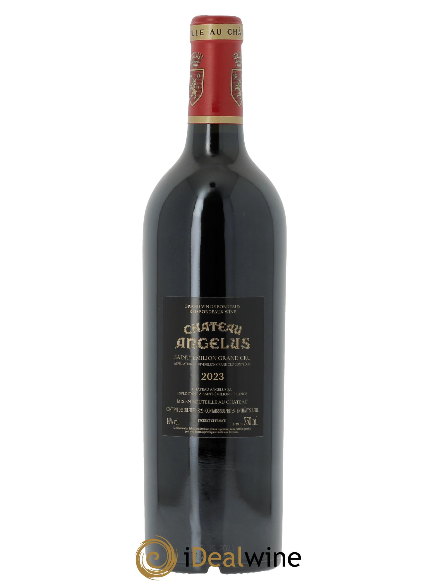 Château Angélus 1er Grand Cru Classé A (CBO à partir de 3 bts) 2023 - Lot de 1 bouteille - 1