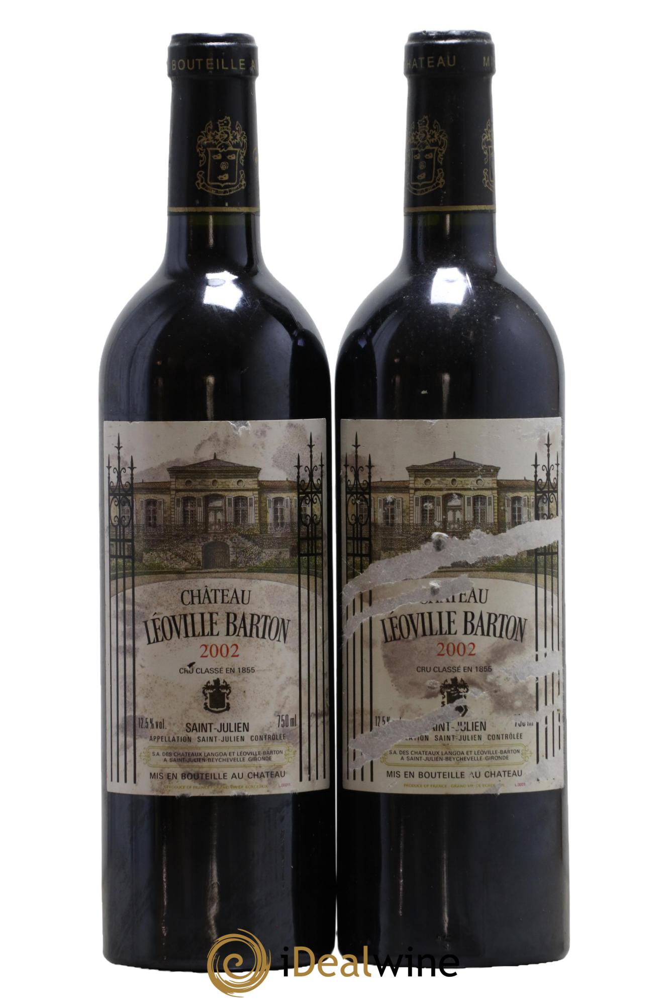 Château Léoville Barton 2ème Grand Cru Classé 2002 - Lot de 2 bouteilles - 0
