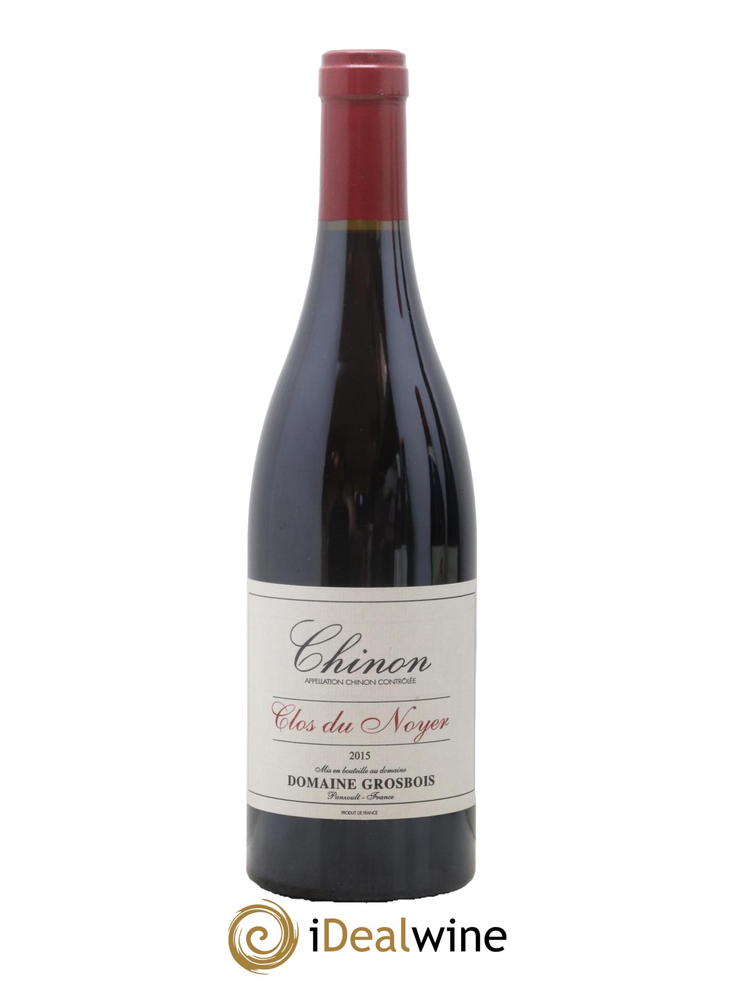Chinon Clos du Noyer Domaine Grosbois 2015 - Lot de 1 bouteille - 0