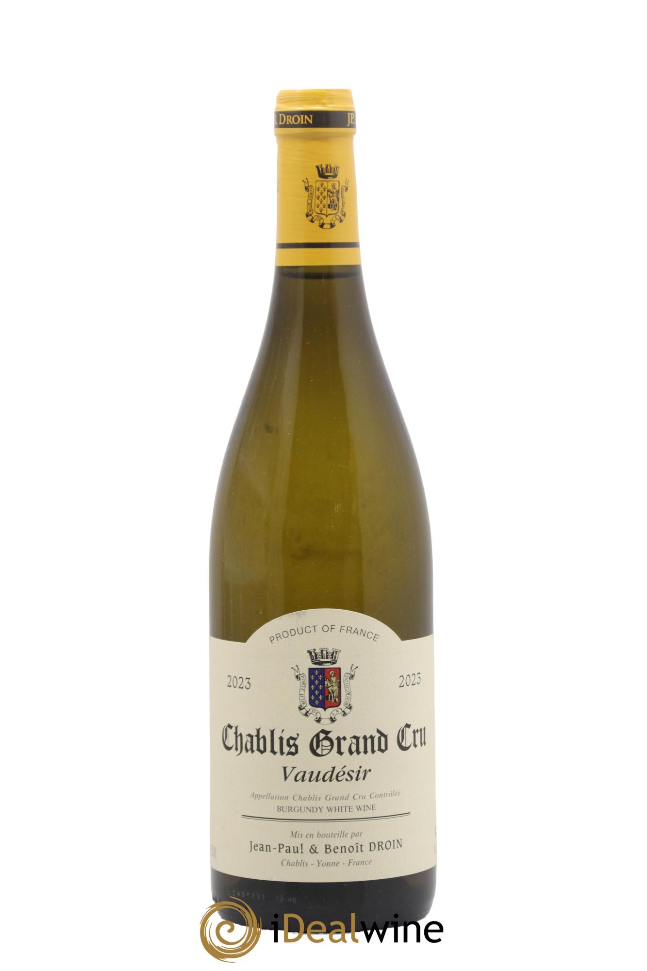 Chablis Grand Cru Vaudésir Jean-Paul & Benoît Droin (Domaine) 2023 - Lot de 1 bouteille - 0