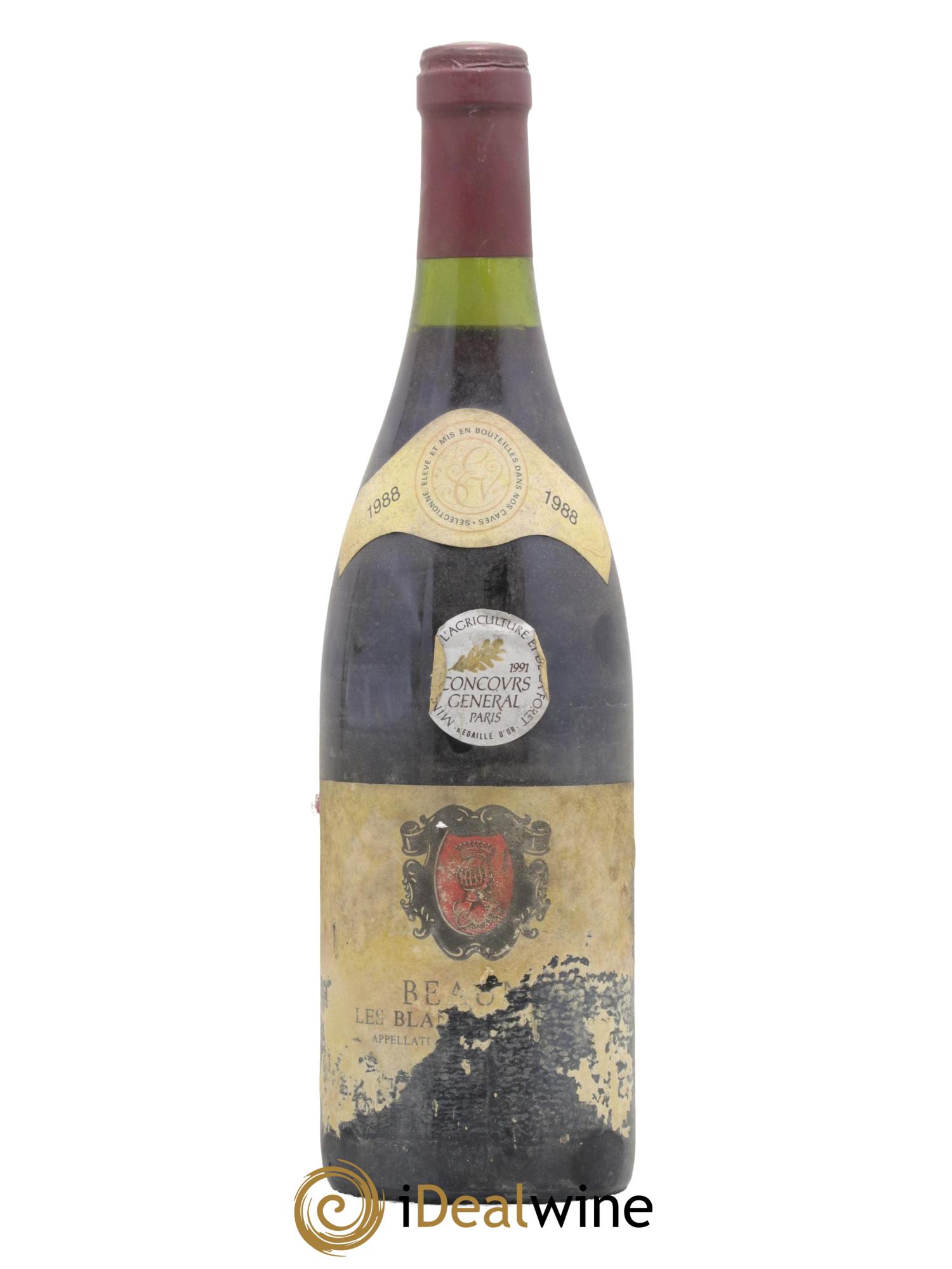 Beaune Les Blanches Fleurs Domaine Jacques de Chartenay 1988 - Lot de 1 bouteille - 0