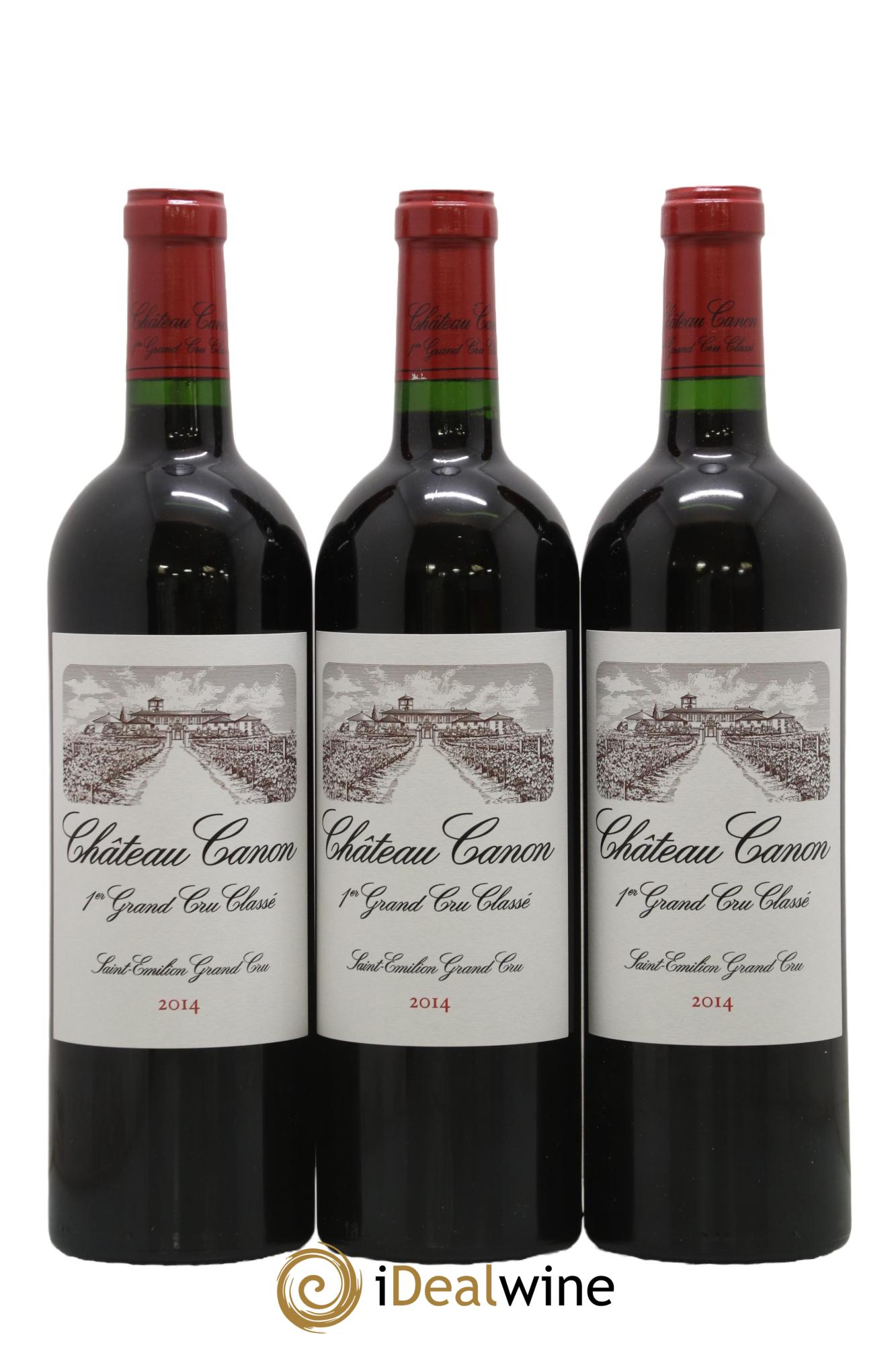 Château Canon 1er Grand Cru Classé B 2014 - Lot de 3 bouteilles - 0