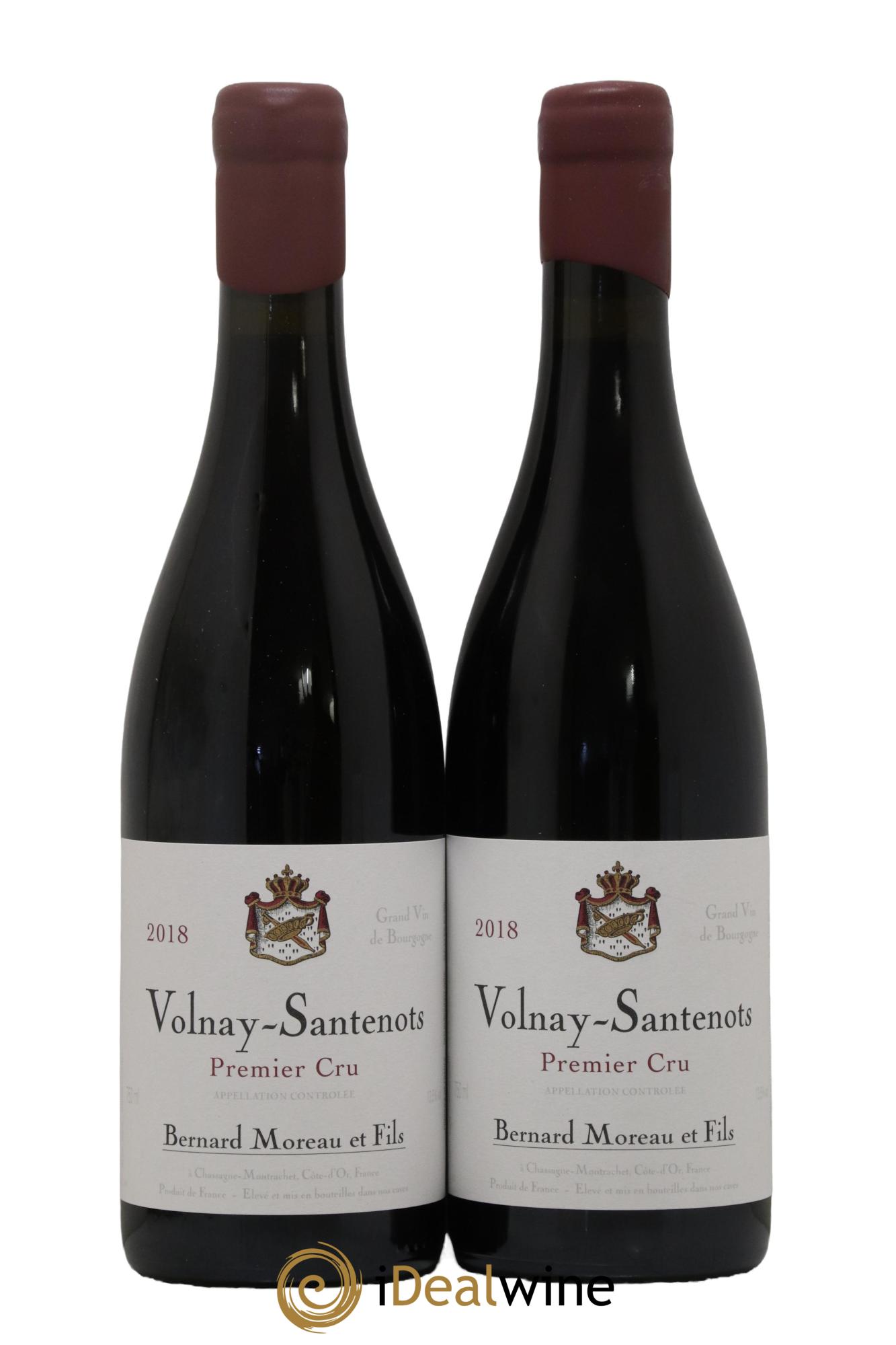 Volnay-Santenots 1er Cru Bernard Moreau et Fils (Domaine) Santenots Bernard Moreau 2018 - Lot de 2 bouteilles - 0