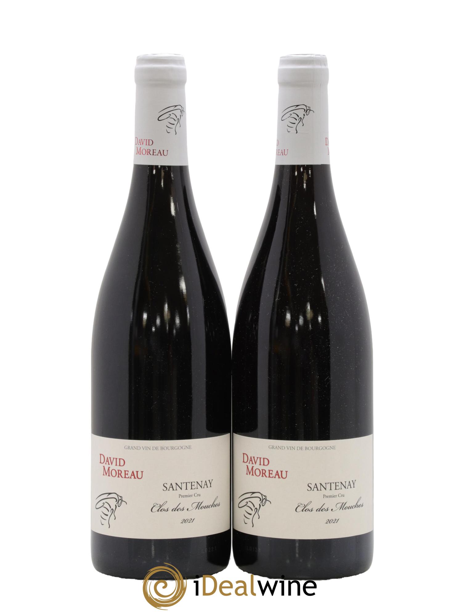 Santenay 1er Cru Clos des Mouches David Moreau 2021 - Lot de 2 bouteilles - 0