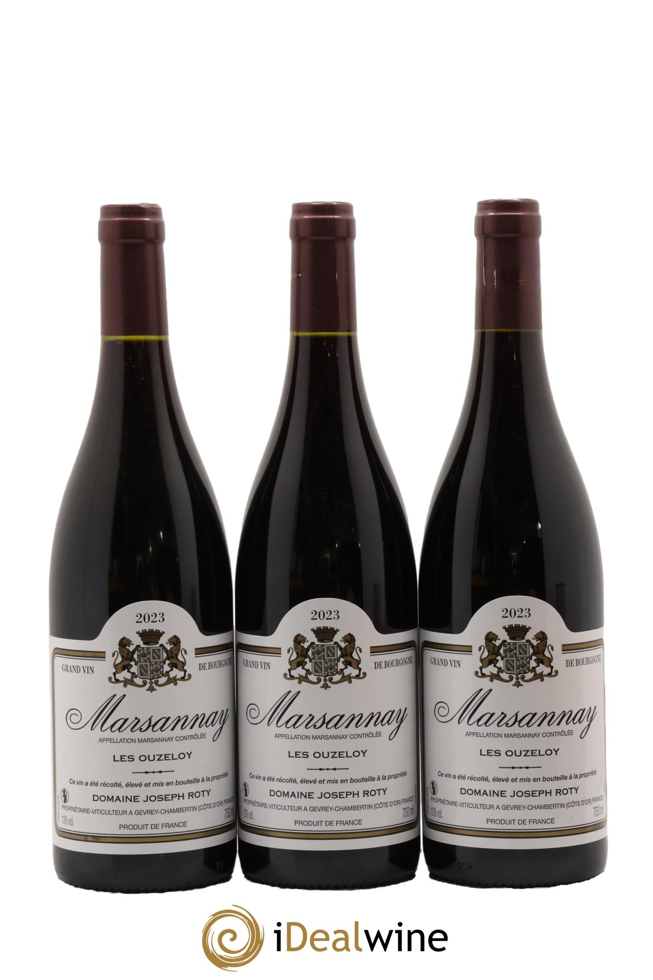 Marsannay Les Ouzeloy Roty Joseph 2023 - Lot de 3 bouteilles - 0