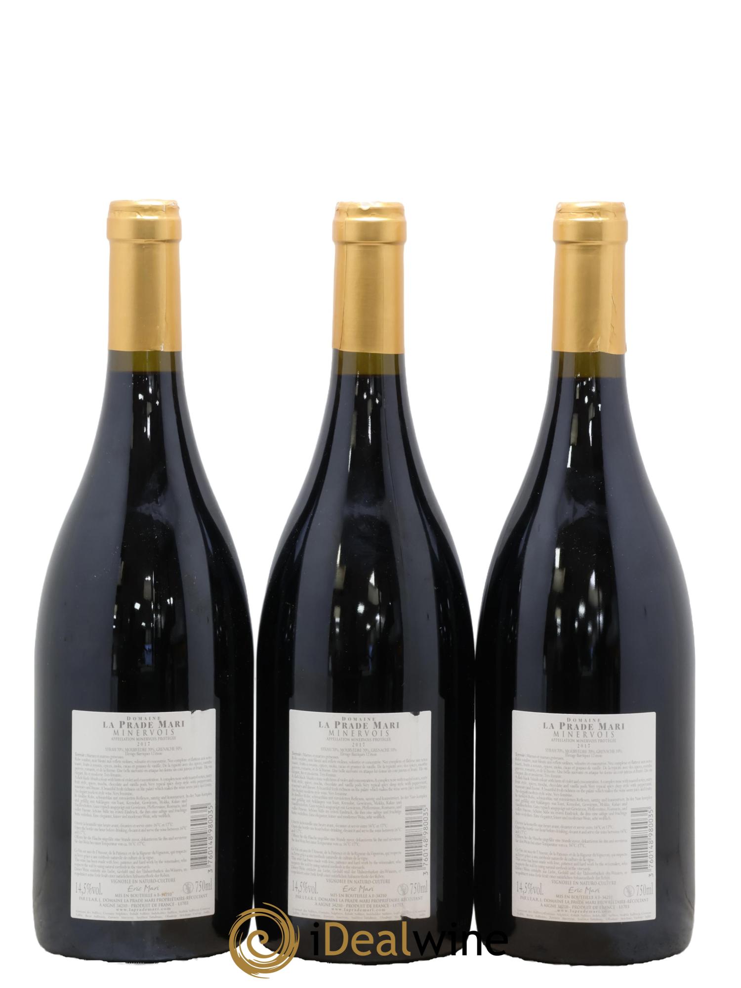 Minervois Gourmandise Des Bois Domaine La Prade Mari 2017 - Posten von 3 Flaschen - 1