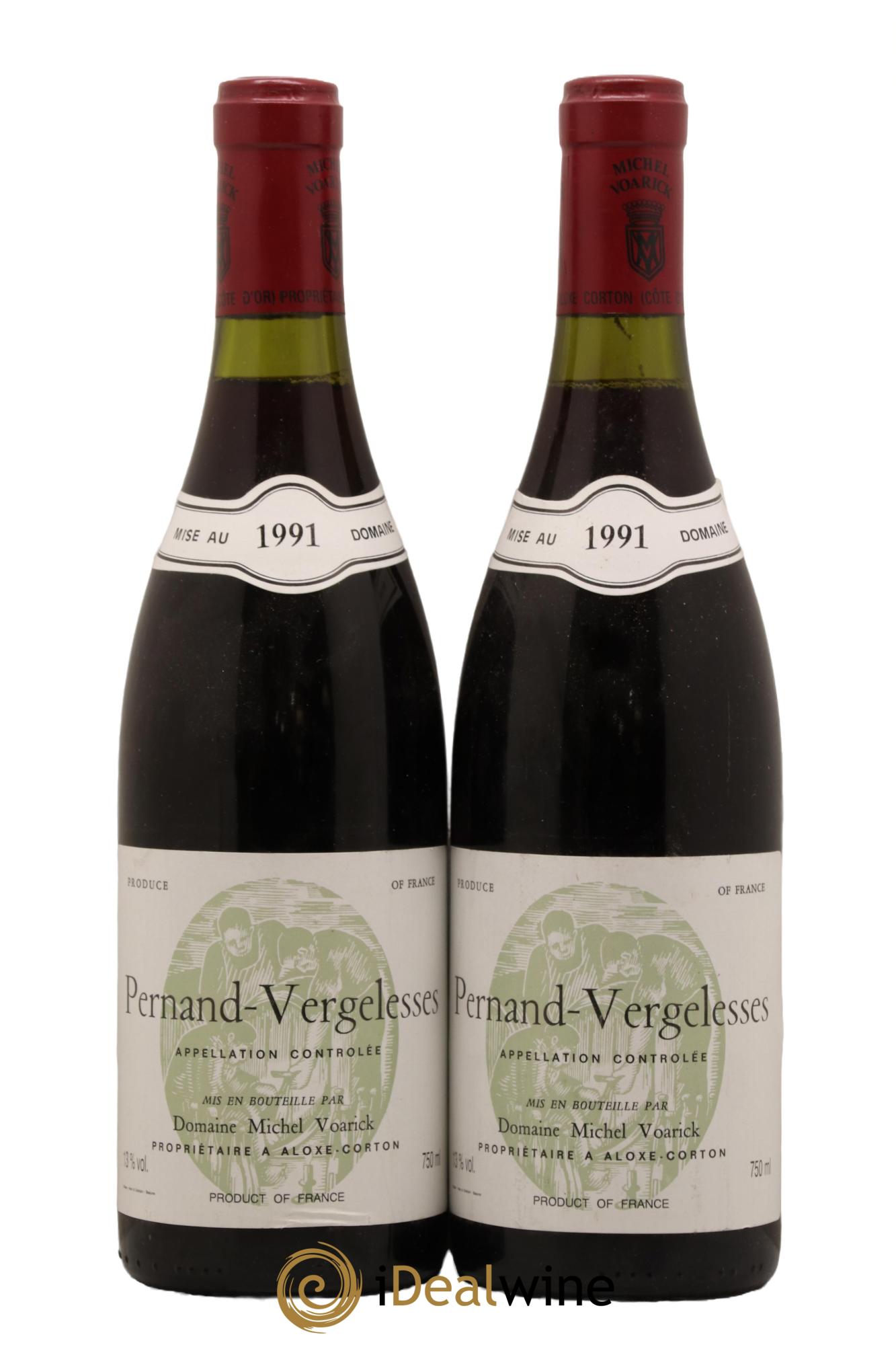 Pernand-Vergelesses Domaine Michel Voarick 1991 - Lot de 2 bouteilles - 0