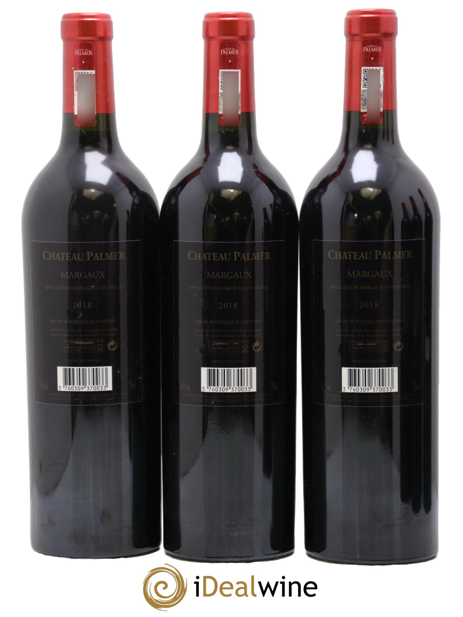 Château Palmer 3ème Grand Cru Classé 2018 - Posten von 6 Flaschen - 2