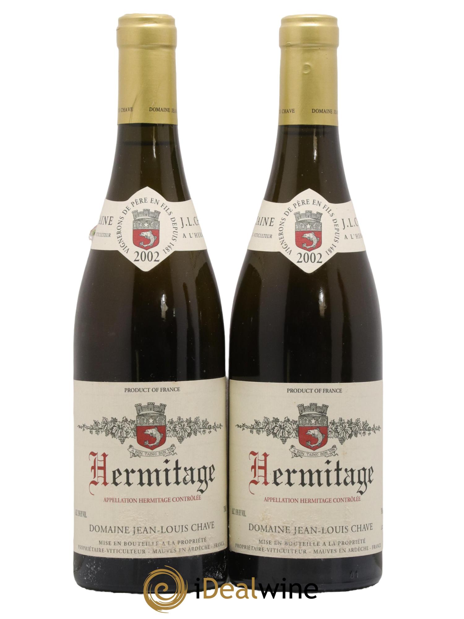 Hermitage Jean-Louis Chave 2002 - Lot de 2 bouteilles - 0