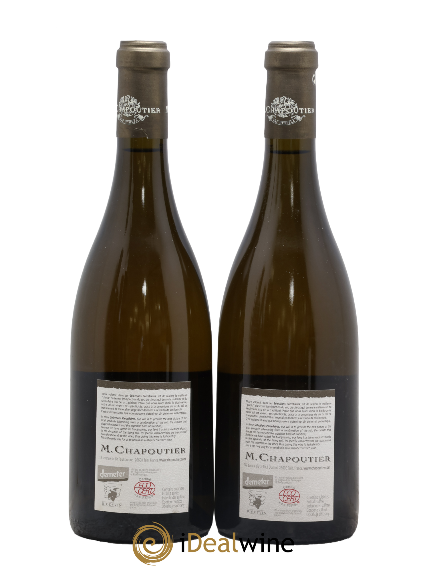 Hermitage Ermitage de l'Orée Chapoutier à vérifier 2003 - Lot of 2 bottles - 1