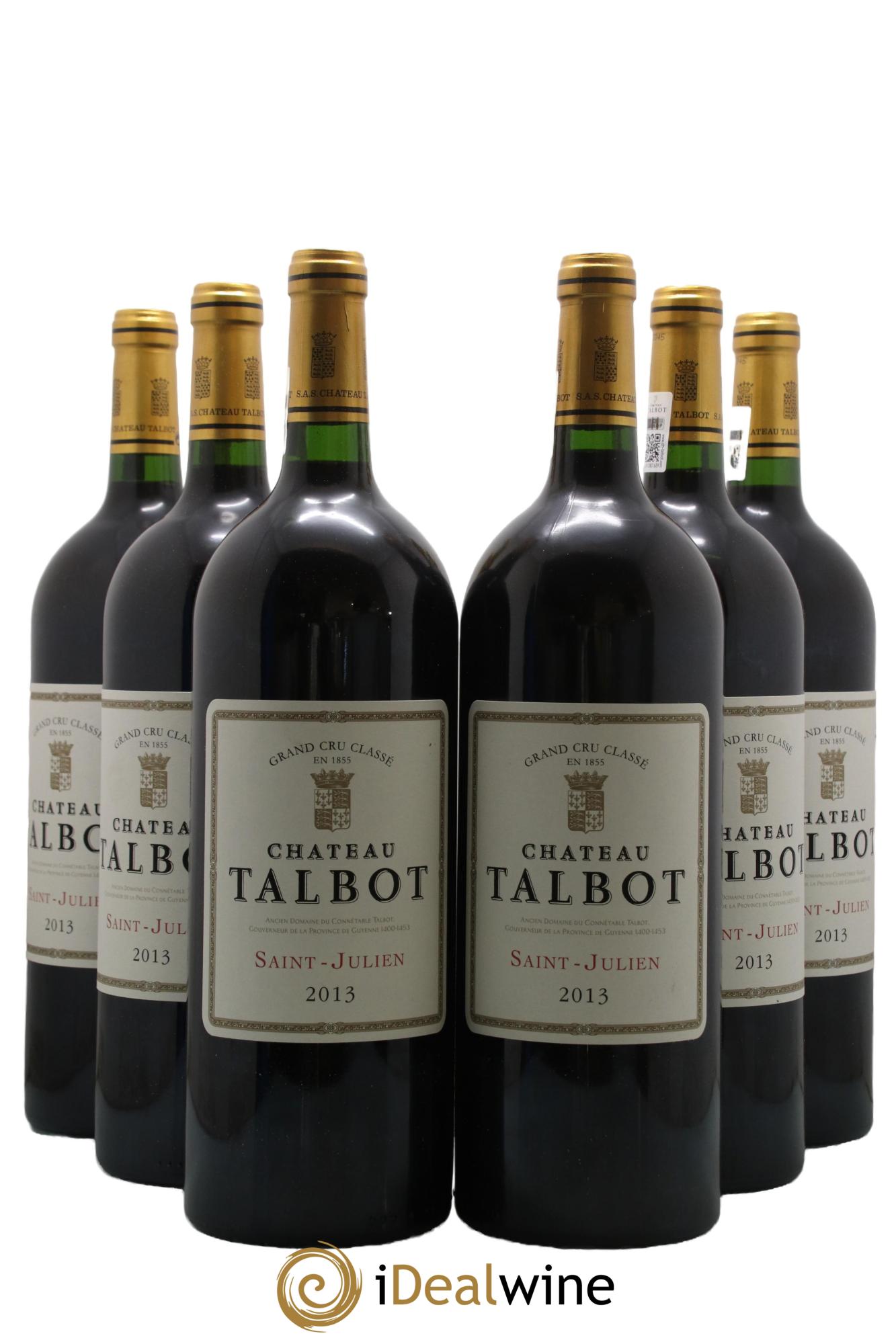 Château Talbot 4ème Grand Cru Classé 2013 - Lot de 6 magnums - 0