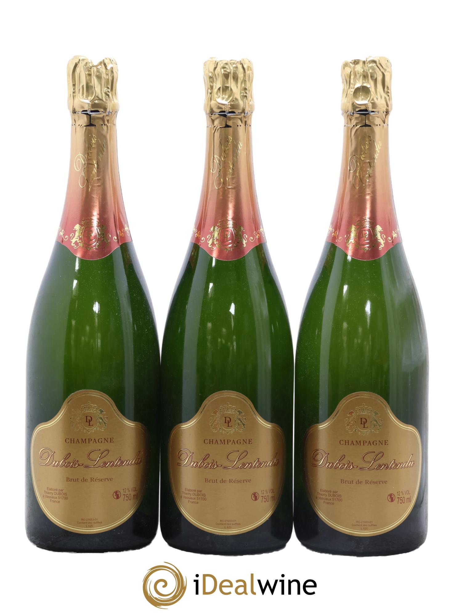 Champagne Brut De Réserve Dubois-Lentendu - Lot de 3 bouteilles - 0