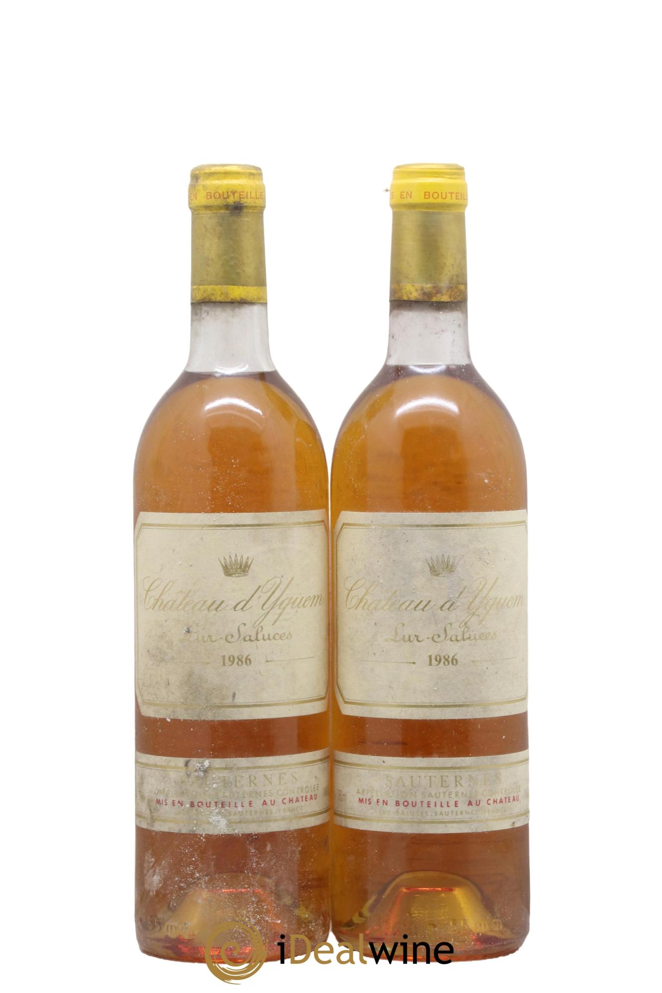 Château d' Yquem 1er Cru Classé Supérieur 1986 - Lot de 2 bouteilles - 0
