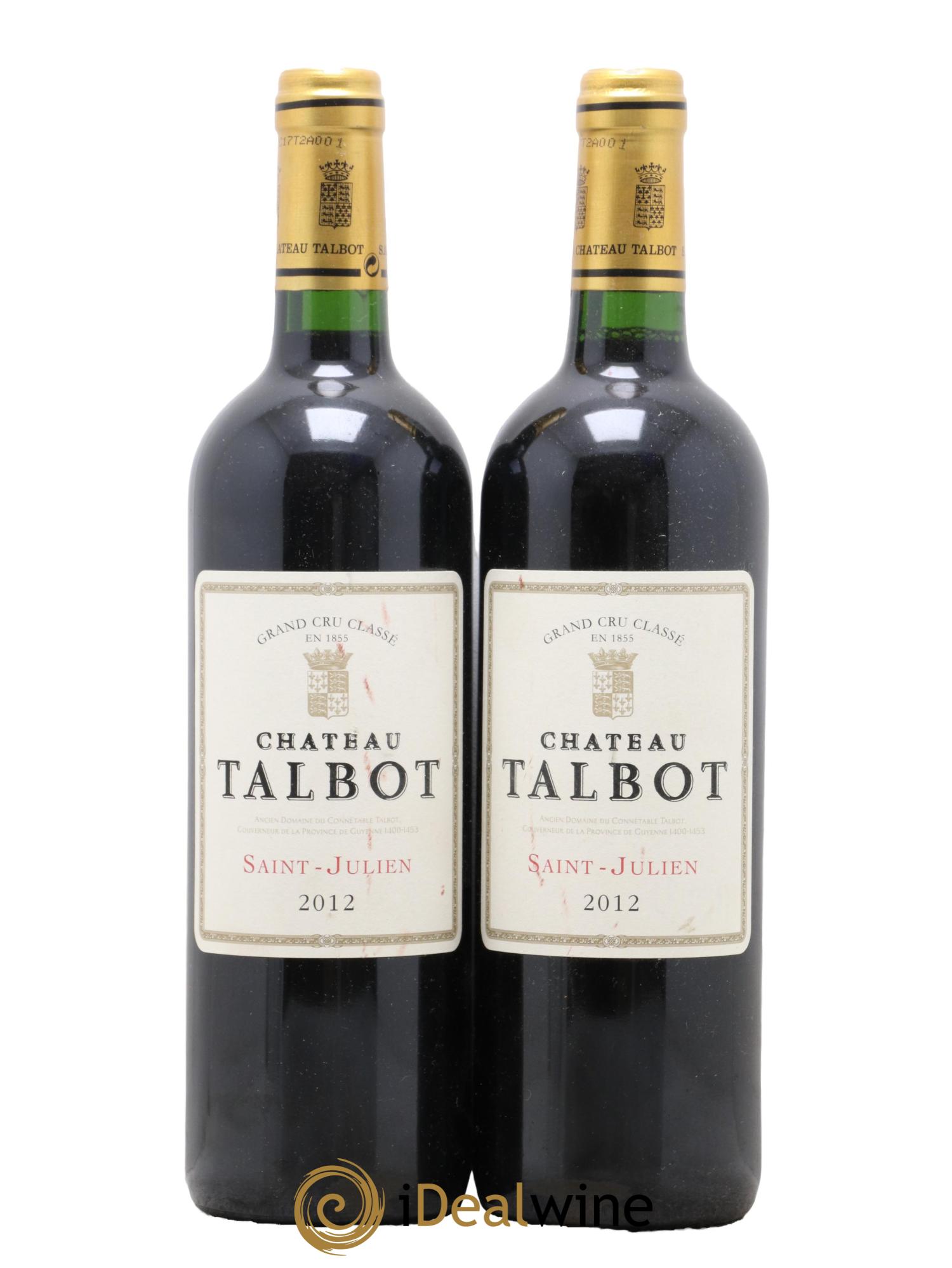 Château Talbot 4ème Grand Cru Classé 2012 - Lot de 2 bouteilles - 0