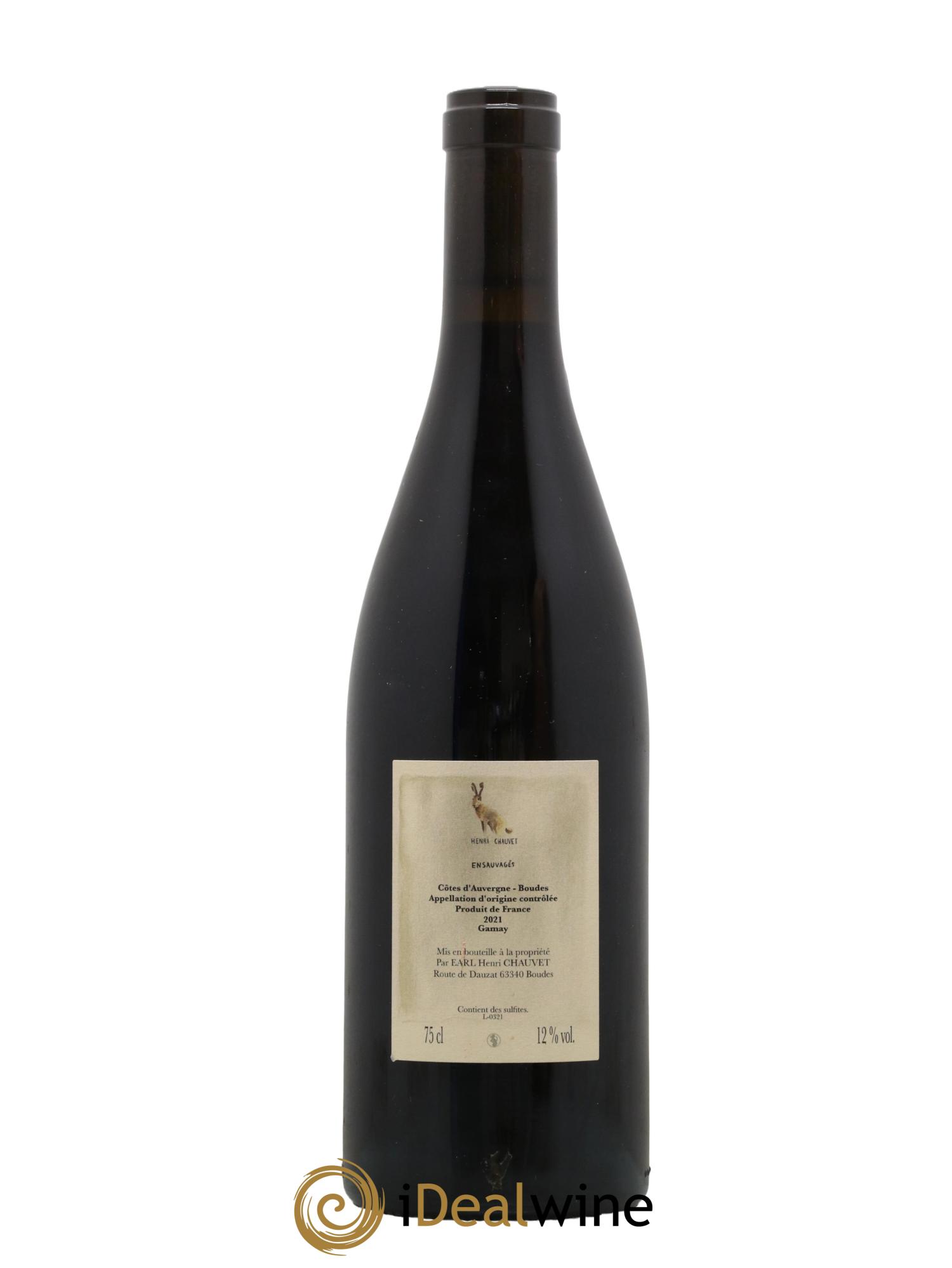 Côtes d'Auvergne Ensauvagés Henri Chauvet 2021 - Lot de 1 bouteille - 1
