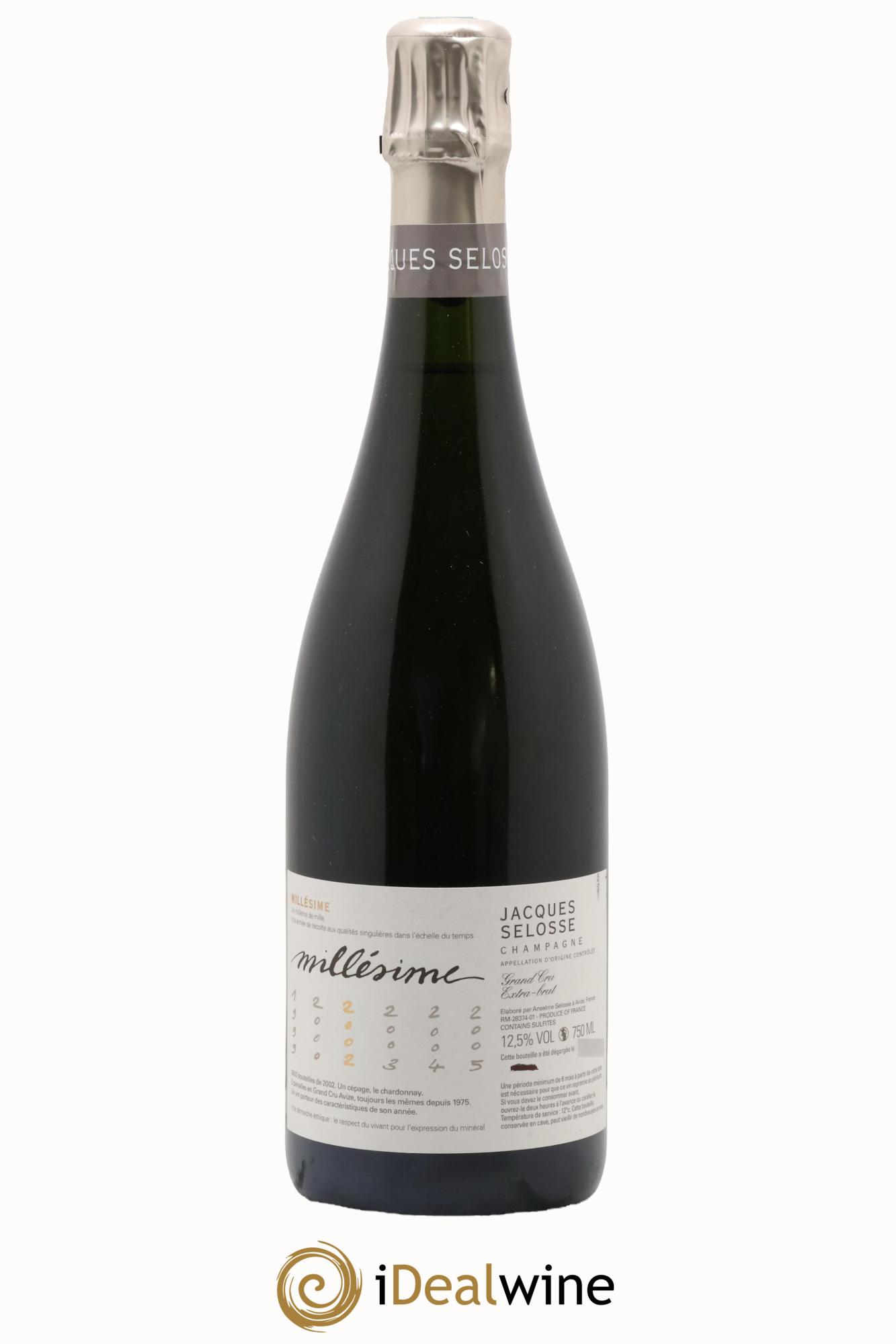 Blanc de Blancs Grand Cru Extra-Brut Jacques Selosse 2002 - Lot of 1 bottle - 0