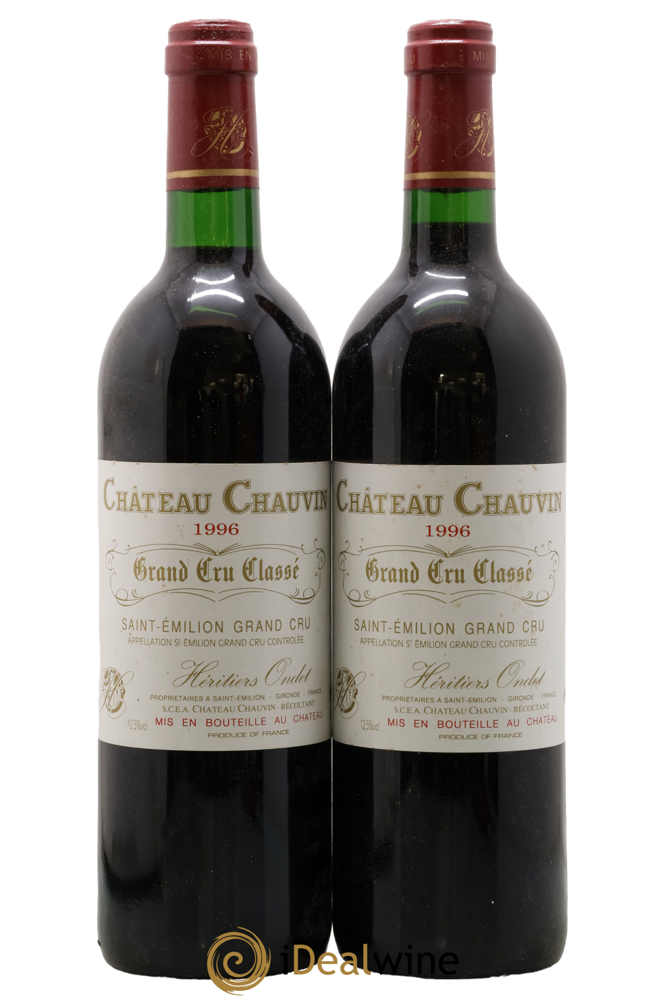 Château Chauvin Grand Cru Classé 1996 - Lot of 2 bottles - 0