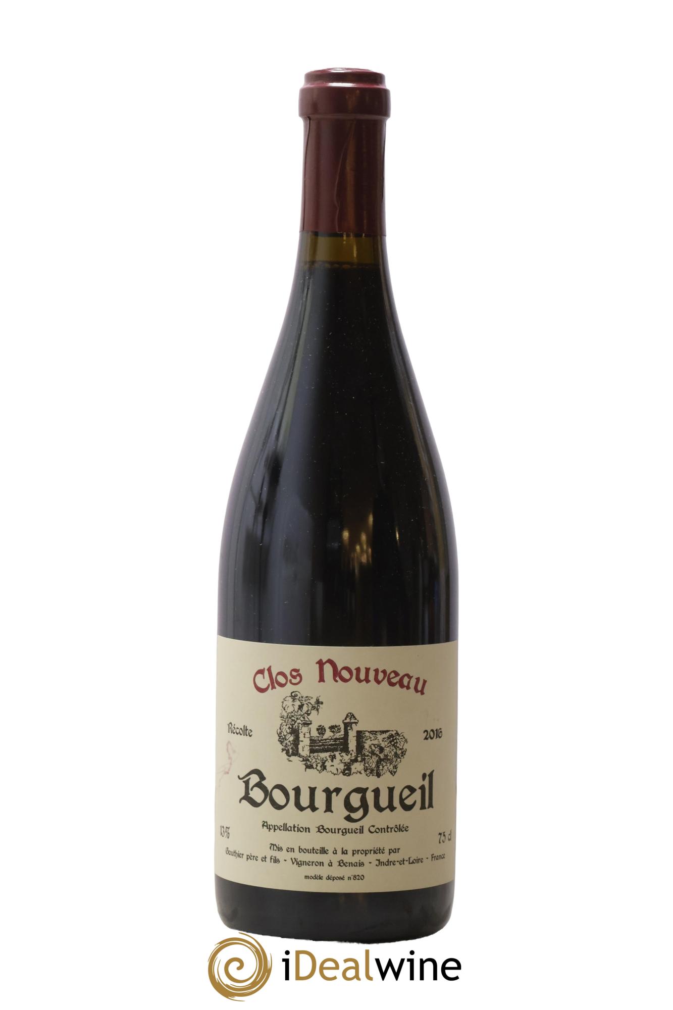 Bourgueil Clos Nouveau Domaine du Bel Air 2016 - Lot de 1 bouteille - 0